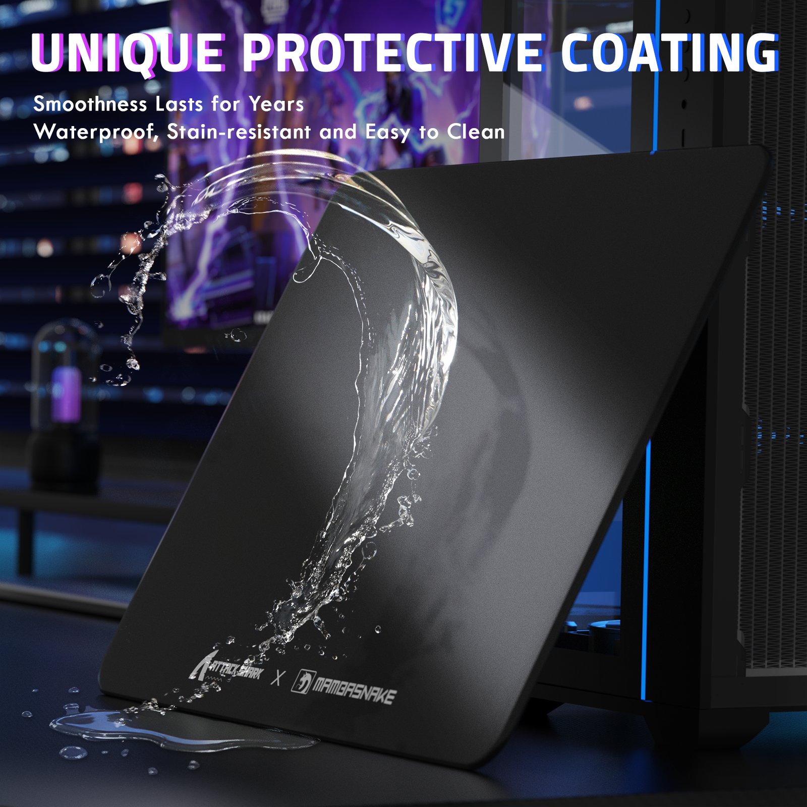 ATTACK SHARK CM05 Gehärtete Glas Gaming-Mausmatte