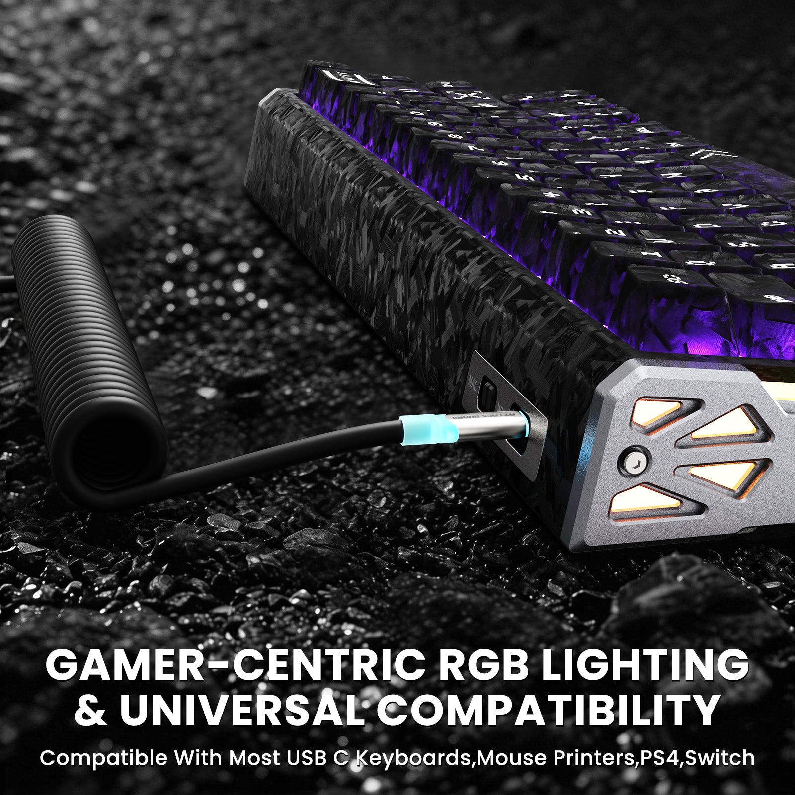 ATTACK SHARK R68 HE & X11 ULTRA Carbon Fiber Gaming-Bundle mit C01 ULTRA Spiralkabel