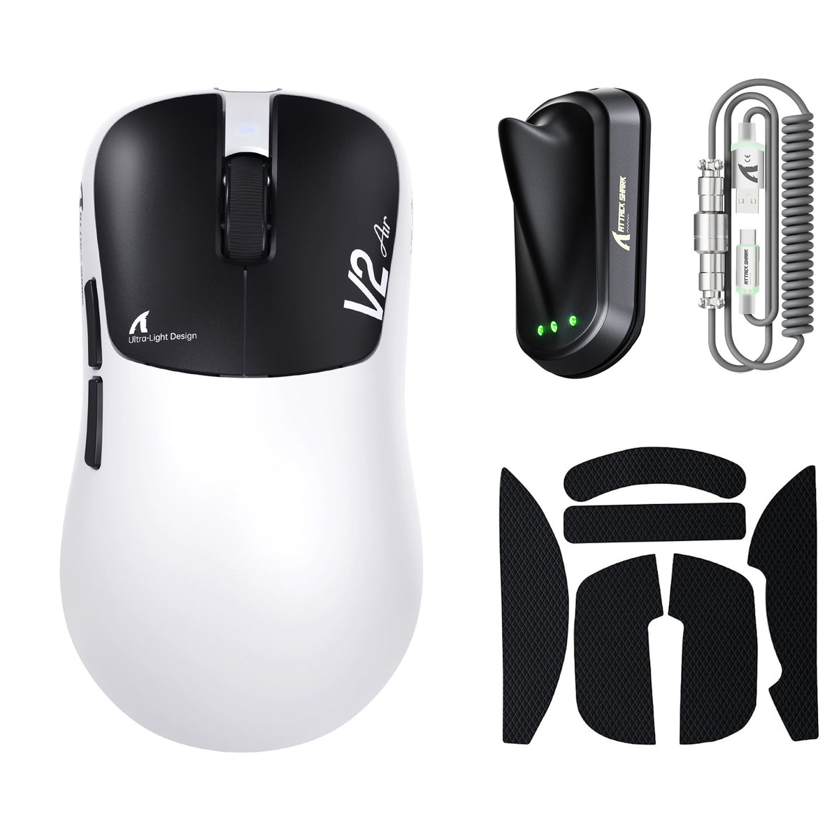 ATTACK SHARK V2 AIR PAW3955MAX Ergonomische kabellose Gaming-Maus