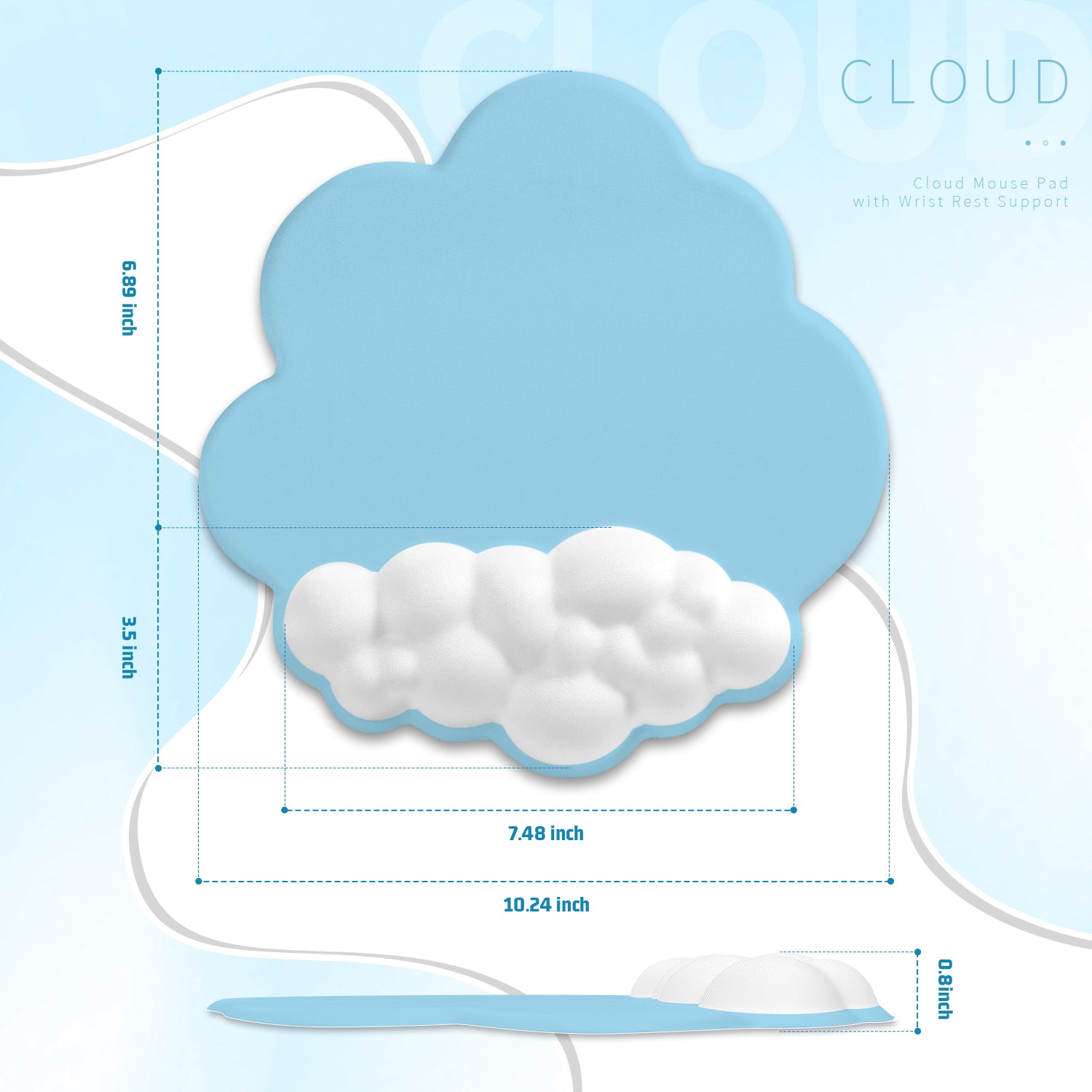 ATTACK SHARK Wolken-Mauspad 