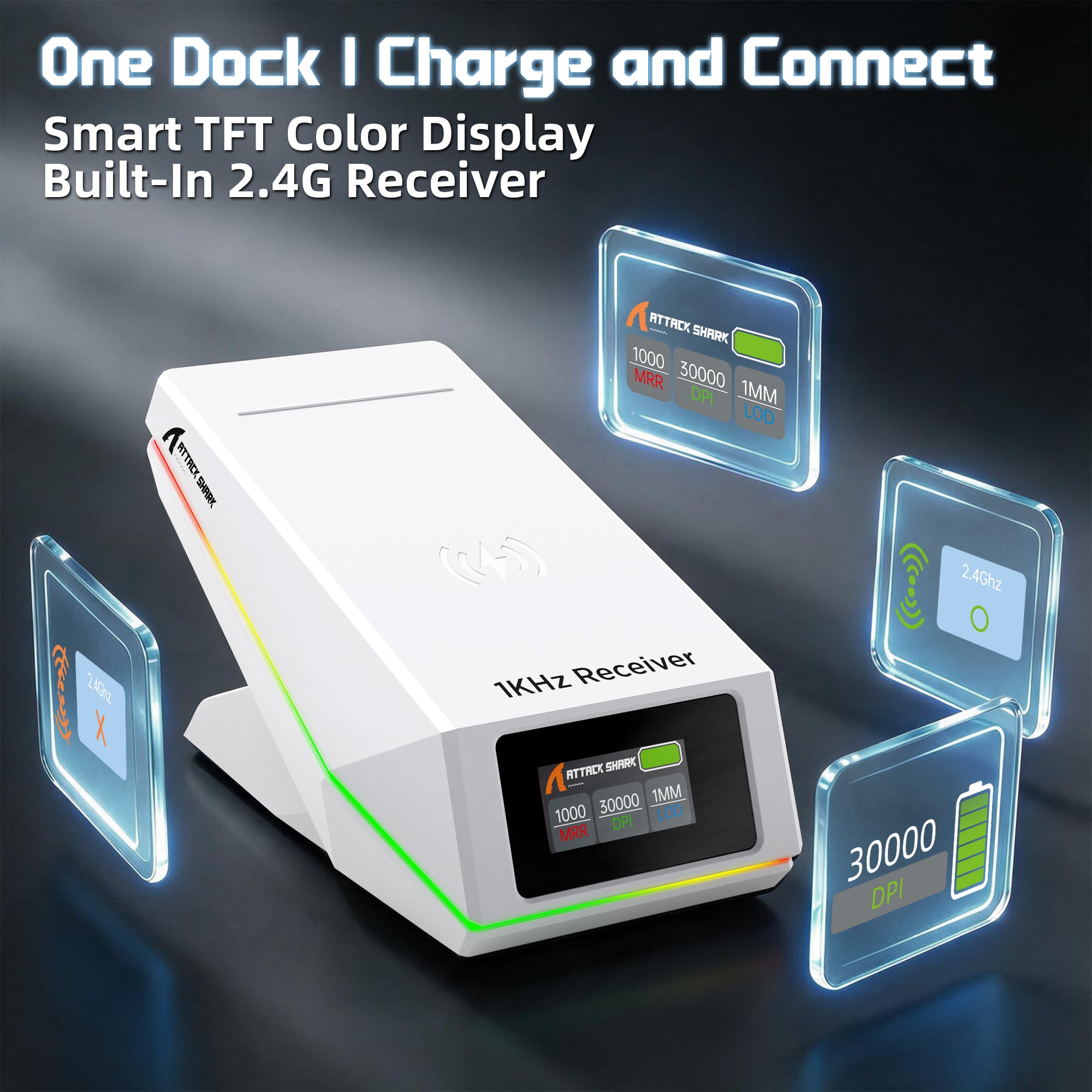 ATTACK SHARK X11 PRO V2 kabellose Gaming-Maus mit TFT-Display und Ladestation