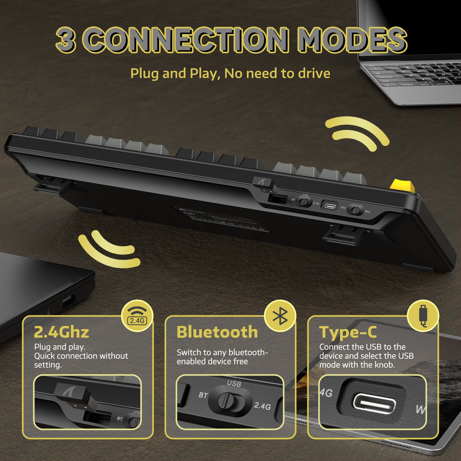 ATTACK SHARK X87 Tri-mode Gasket Mechanical Keyboard