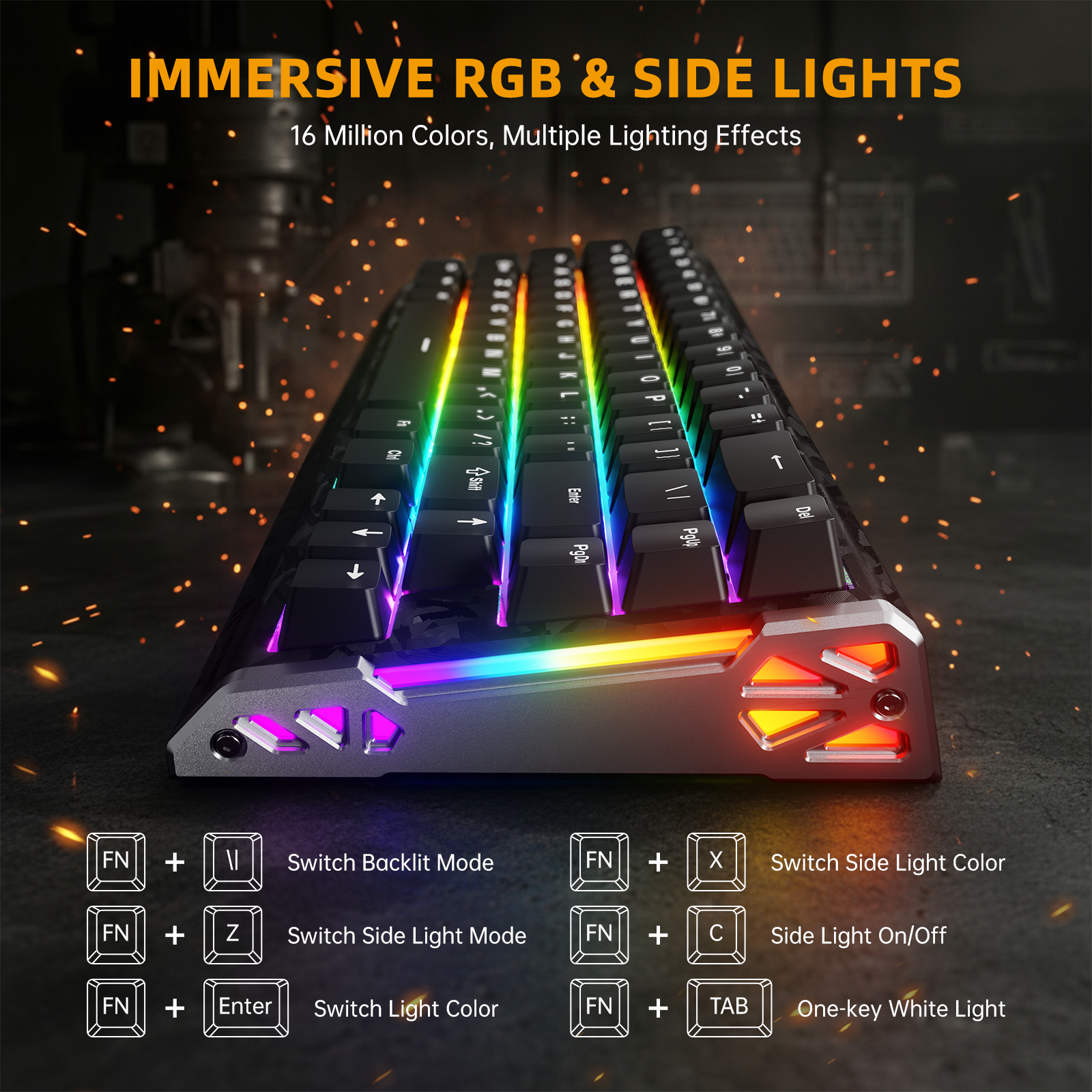 ATTACK SHARK R68 HE Kohlefaser Rapid Trigger Tastatur Magnetischer Schalter