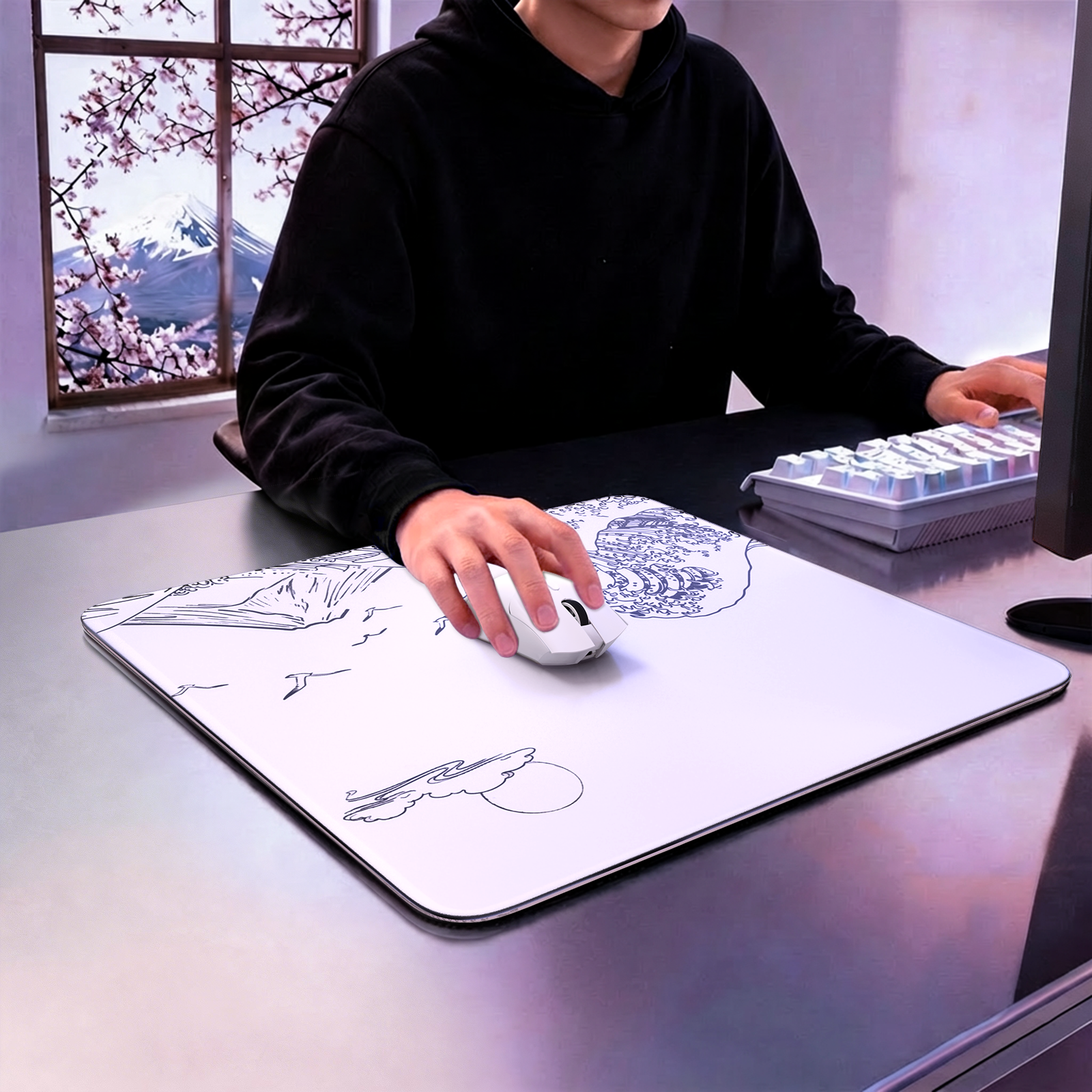 ATTACK SHARK CM05 Gehärtete Glas Gaming-Mausmatte