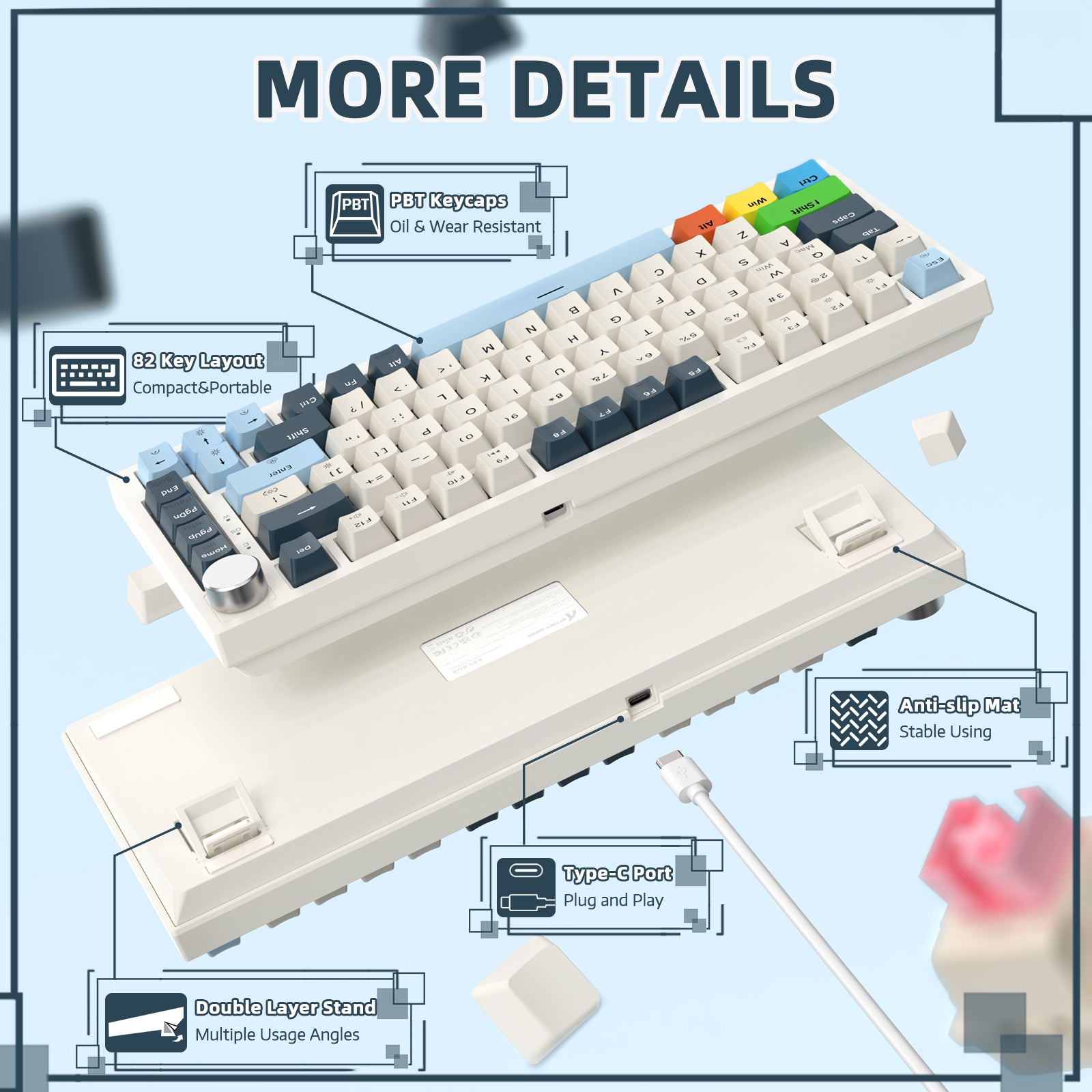 ATTACK SHARK K85 Rapid Trigger-Tastatur mit Magnetschalter 