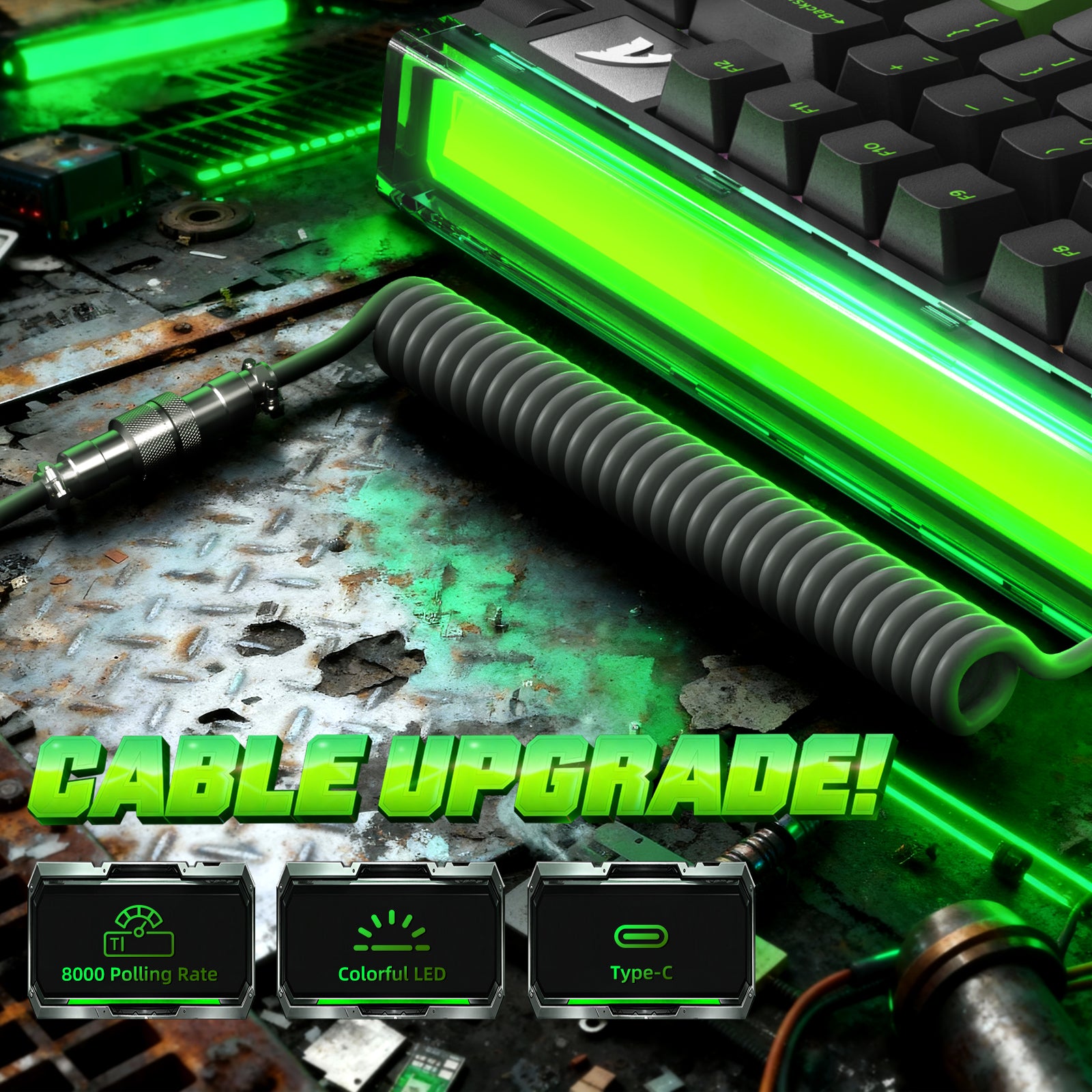 ATTACK SHARK R85 HE Rapid Trigger Keyboard with C01ULTRA LED Cable