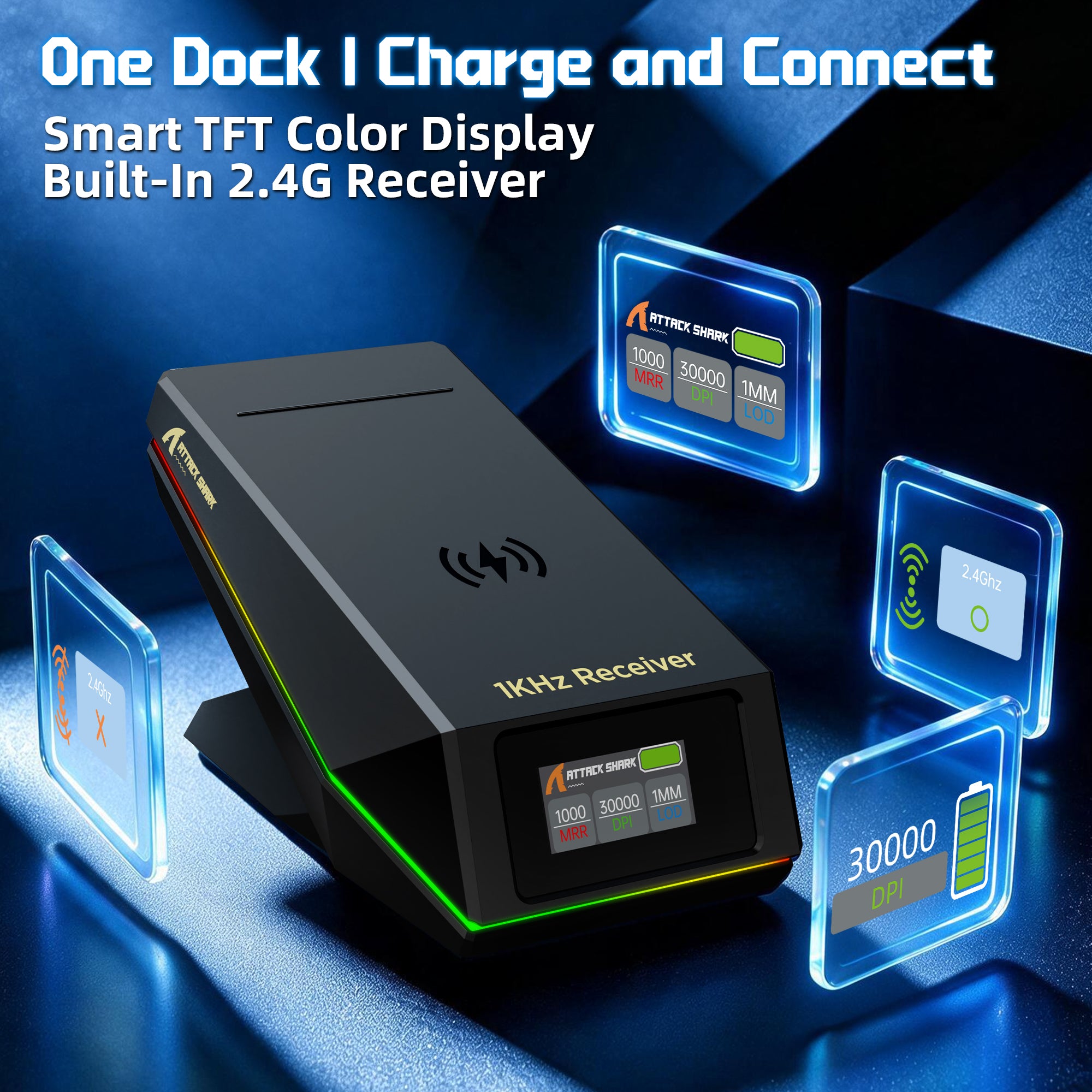 ATTACK SHARK X11 PRO V2 kabellose Gaming-Maus mit TFT-Display und Ladestation