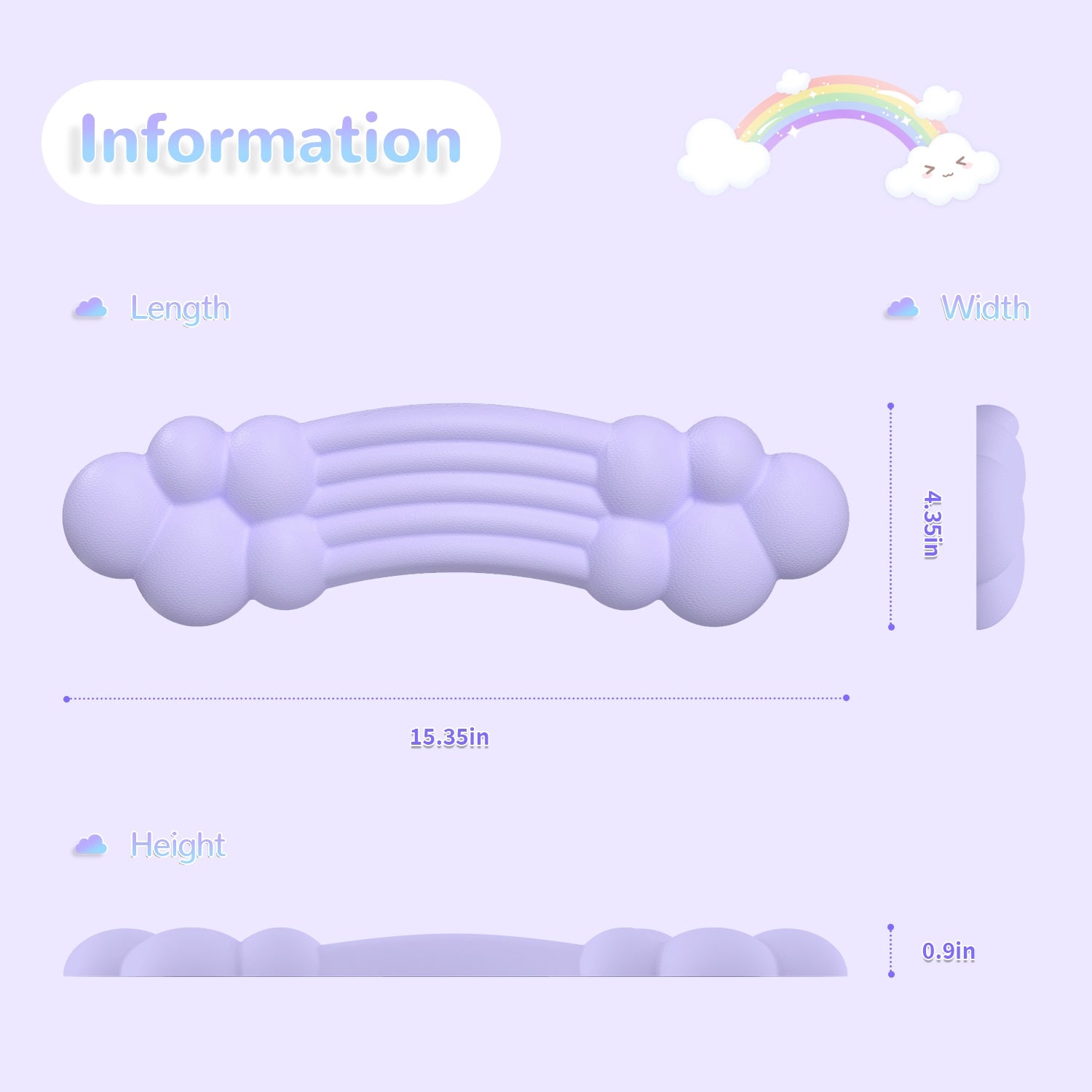 ATTACK SHARK X MAMBASNAKE Rainbow Cloud-Tastatur-Handgelenksauflage 