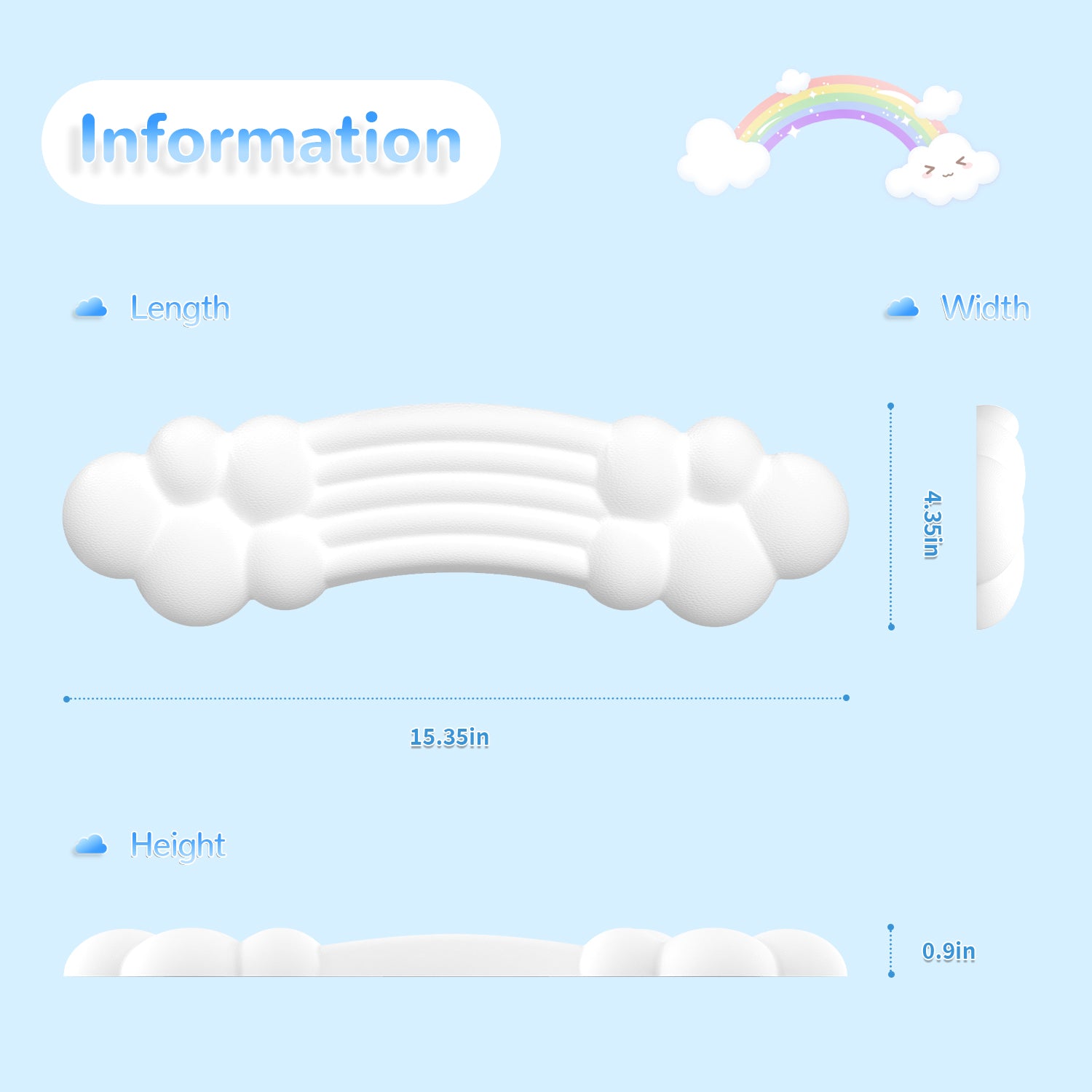 ATTACK SHARK X MAMBASNAKE Rainbow Cloud-Tastatur-Handgelenksauflage 