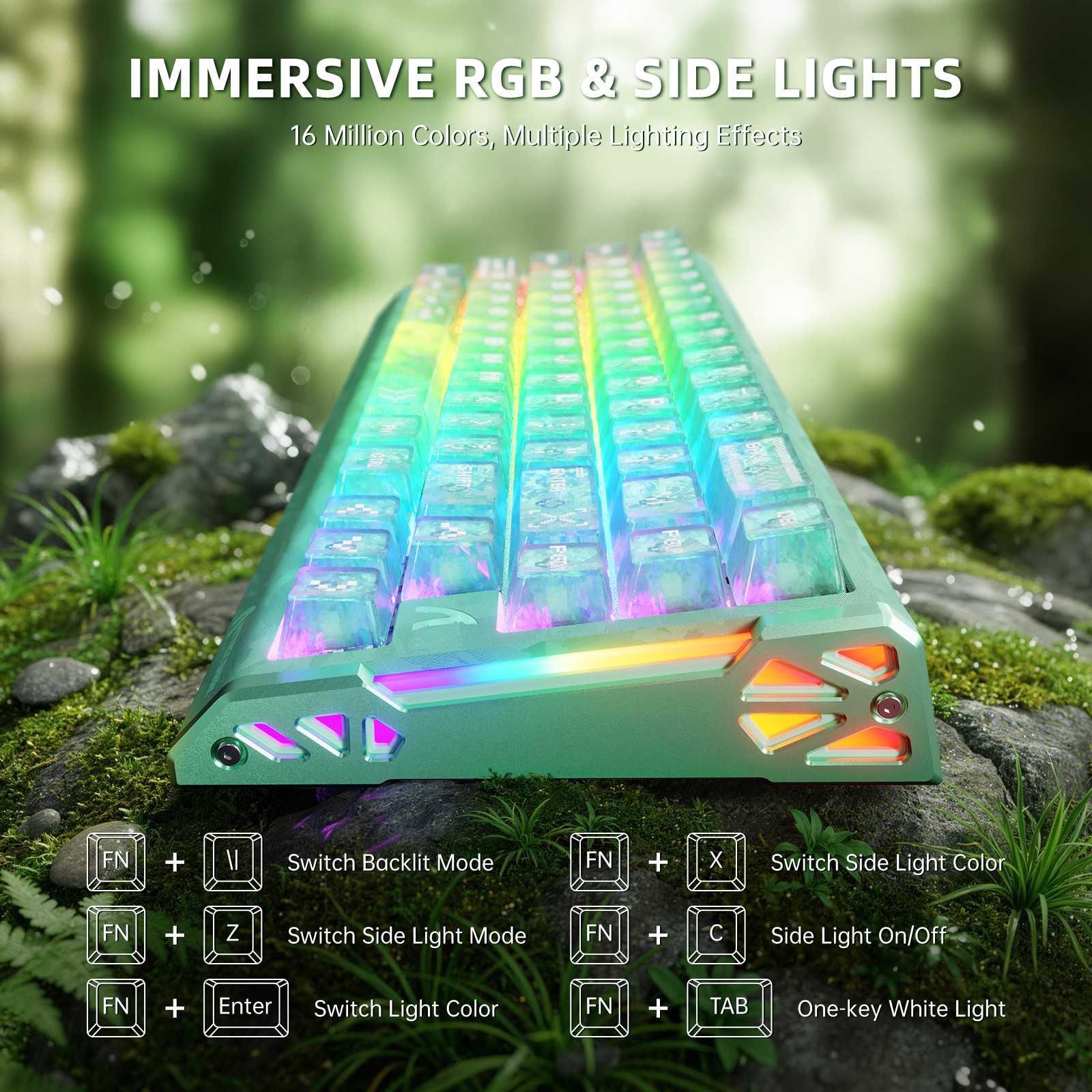 ATTACK SHARK R68 HE Kohlefaser Rapid Trigger Tastatur Magnetischer Schalter
