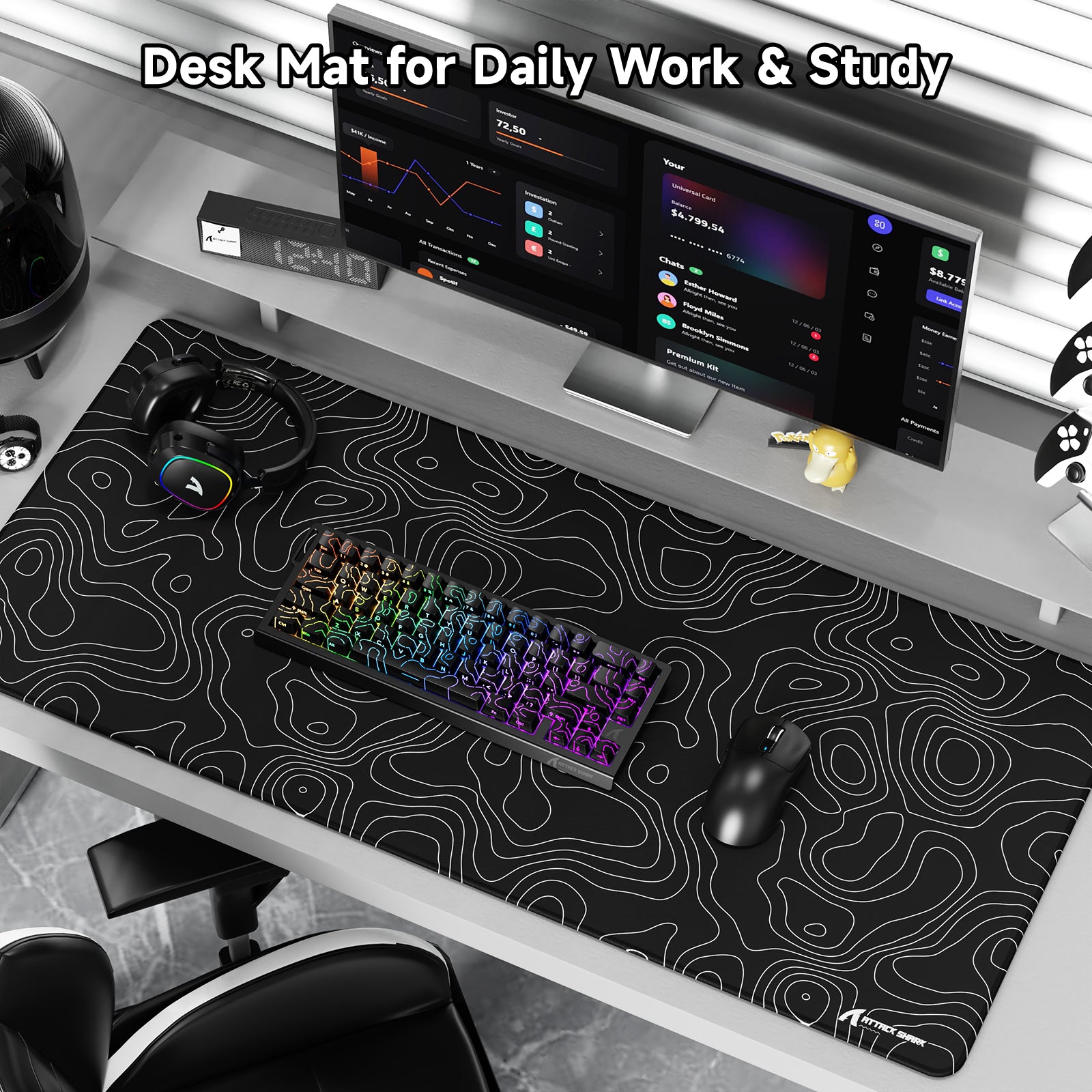 ATTACK SHARK CM02PRO eSport Gaming-Mauspad (900x400x4 MM)