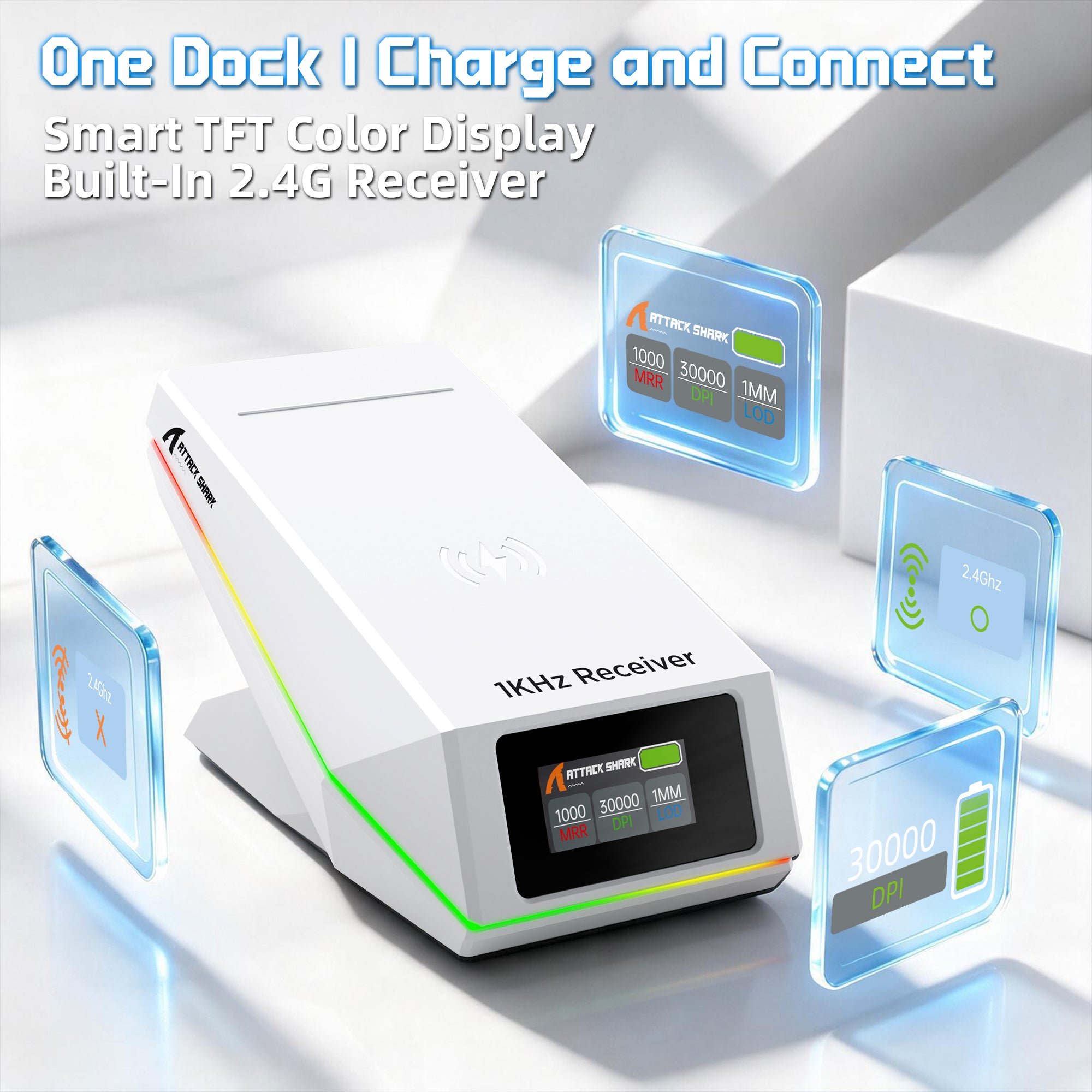 ATTACK SHARK X11 PRO V2 kabellose Gaming-Maus mit TFT-Display und Ladestation