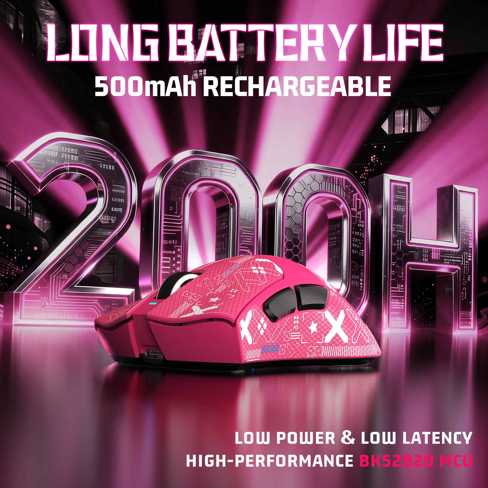 ATTACK SHARK V3 Ultraleichte Tri-Mode Gaming-Maus