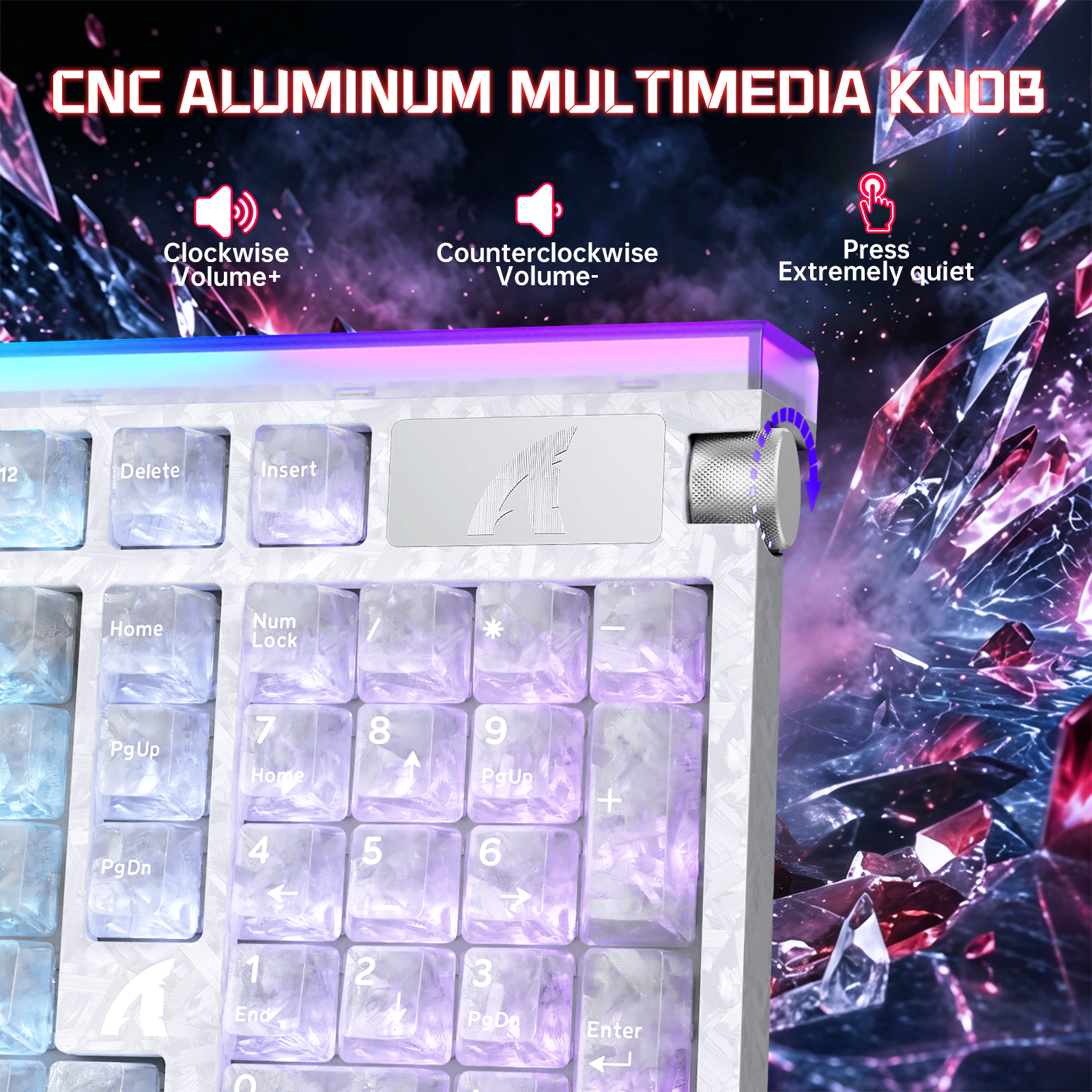 ATTACK SHARK R98 HE Carbonfaser-Kabelgebundene Tastatur mit schnellem Auslöser, magnetischem Schalter und C01 Ultra RGB Spiralkabel