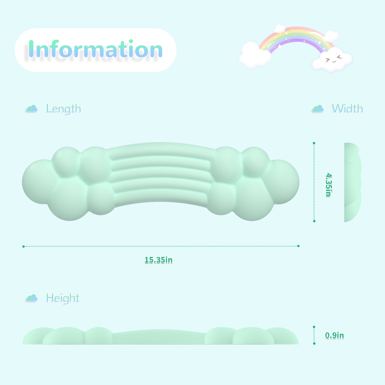 ATTACK SHARK X MAMBASNAKE Rainbow Cloud-Tastatur-Handgelenksauflage 