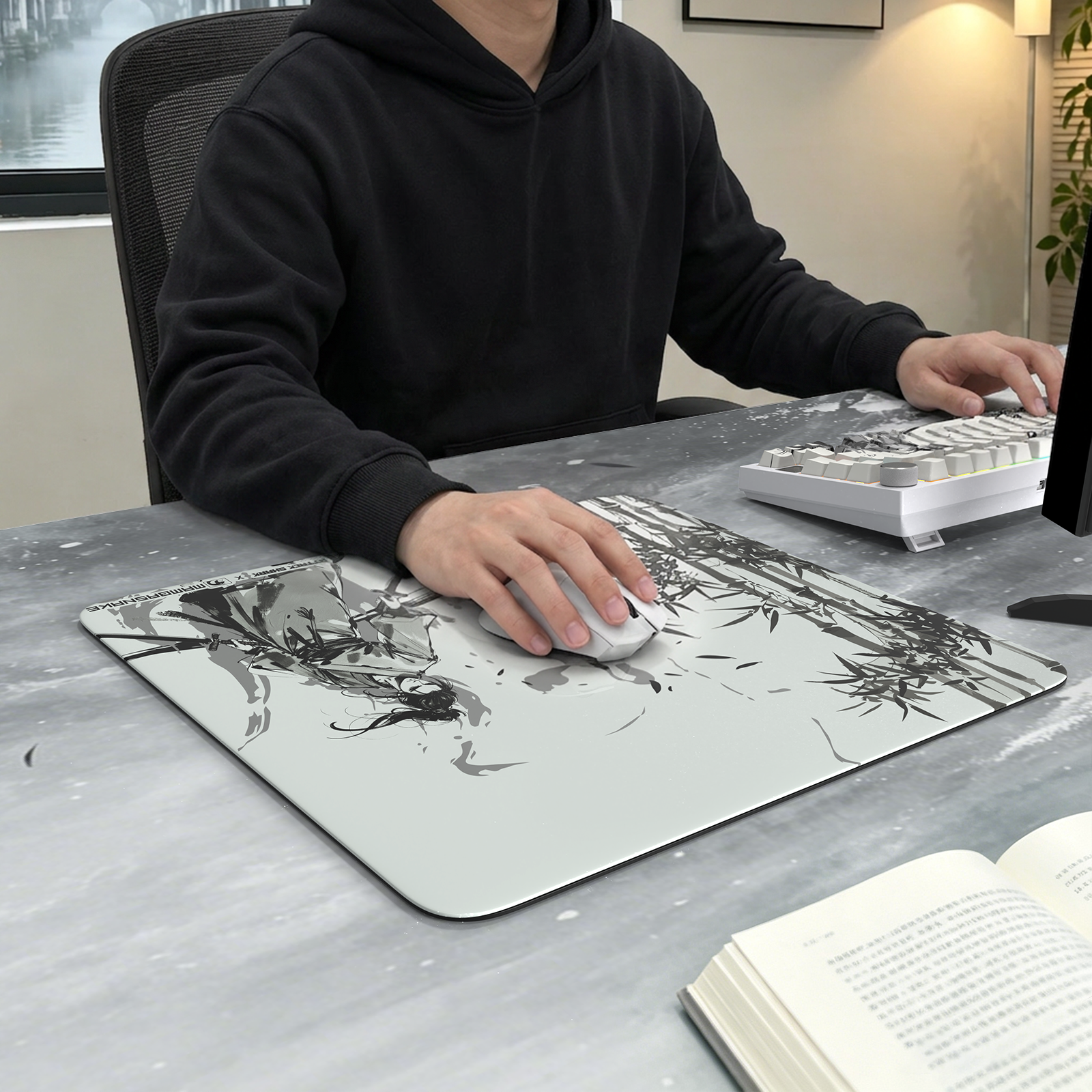 ATTACK SHARK CM05 Gehärtete Glas Gaming-Mausmatte