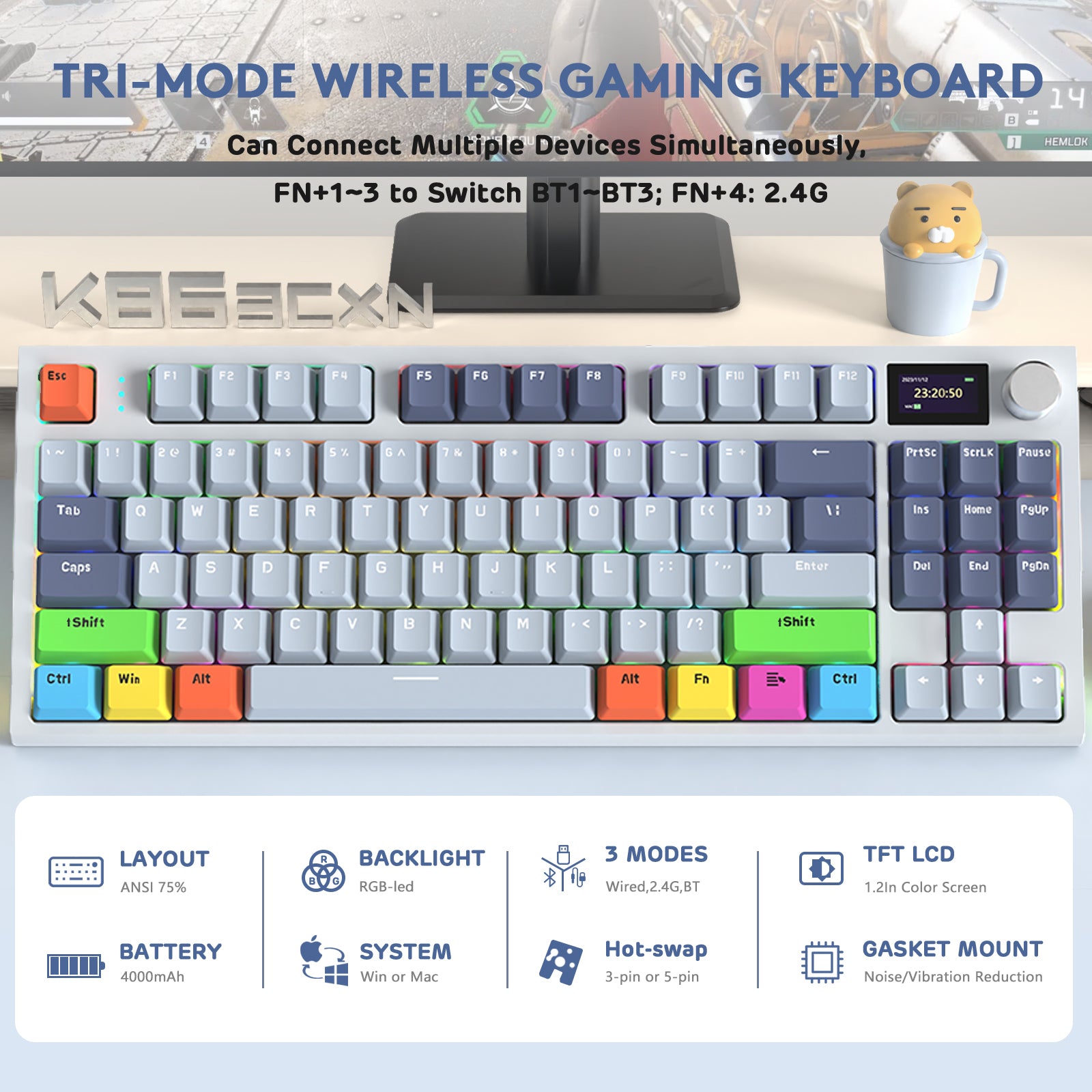 ATTACK SHARK K86PRO Wireless Mechanical Keyboard