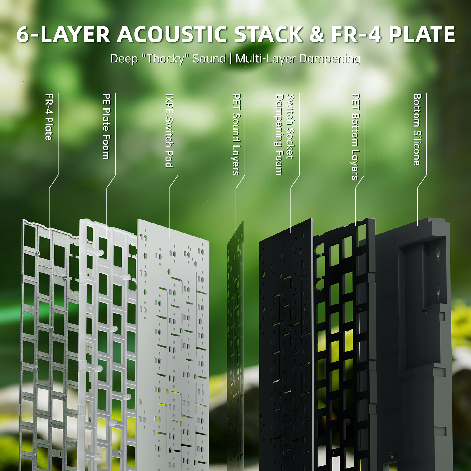 ATTACK SHARK R68 HE Kohlefaser Rapid Trigger Tastatur Magnetischer Schalter