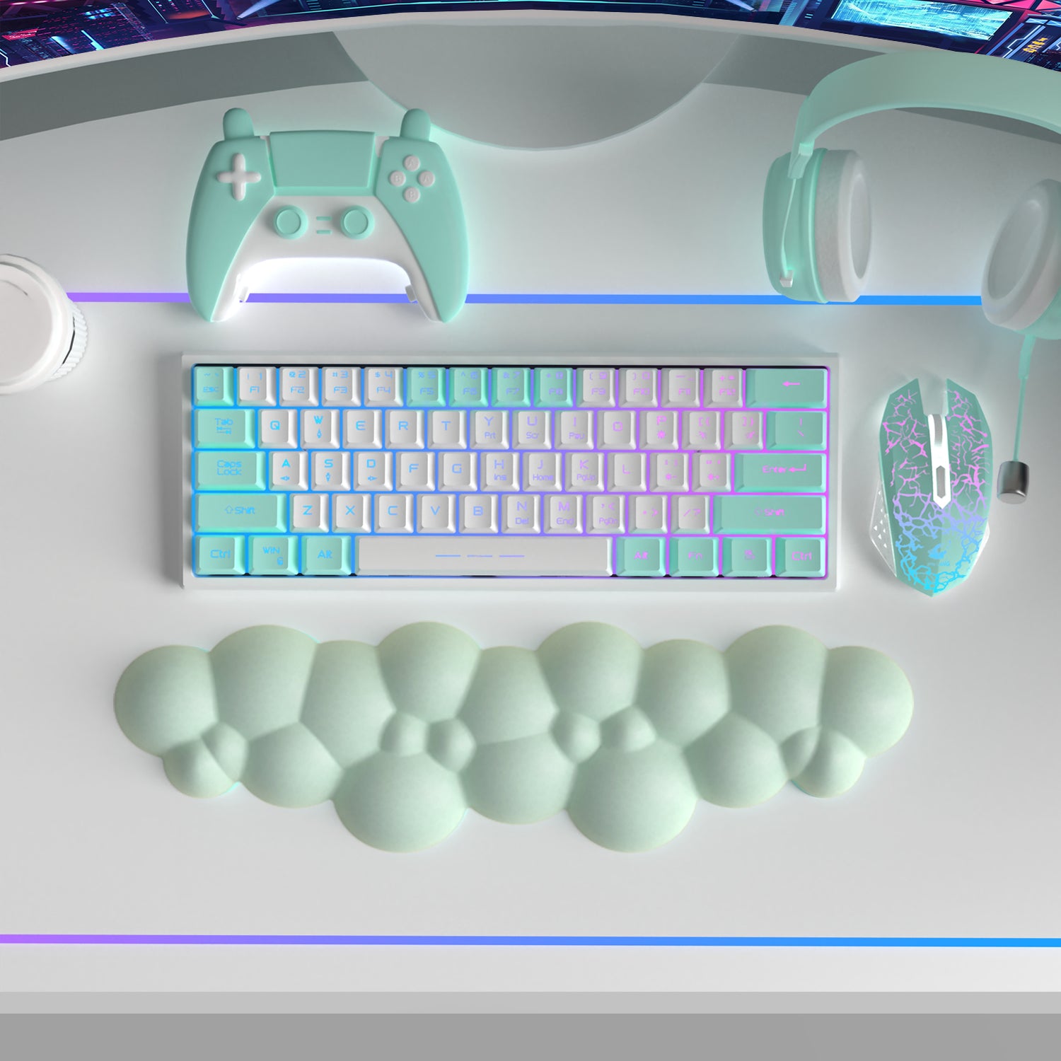 ATTACK SHARK Cloud Keyboard Wrist Rest