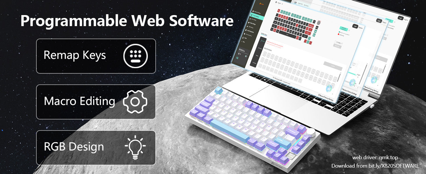 ATTACK SHARK X820Ultra Tri-mode Gasket Mechanical Keyboard