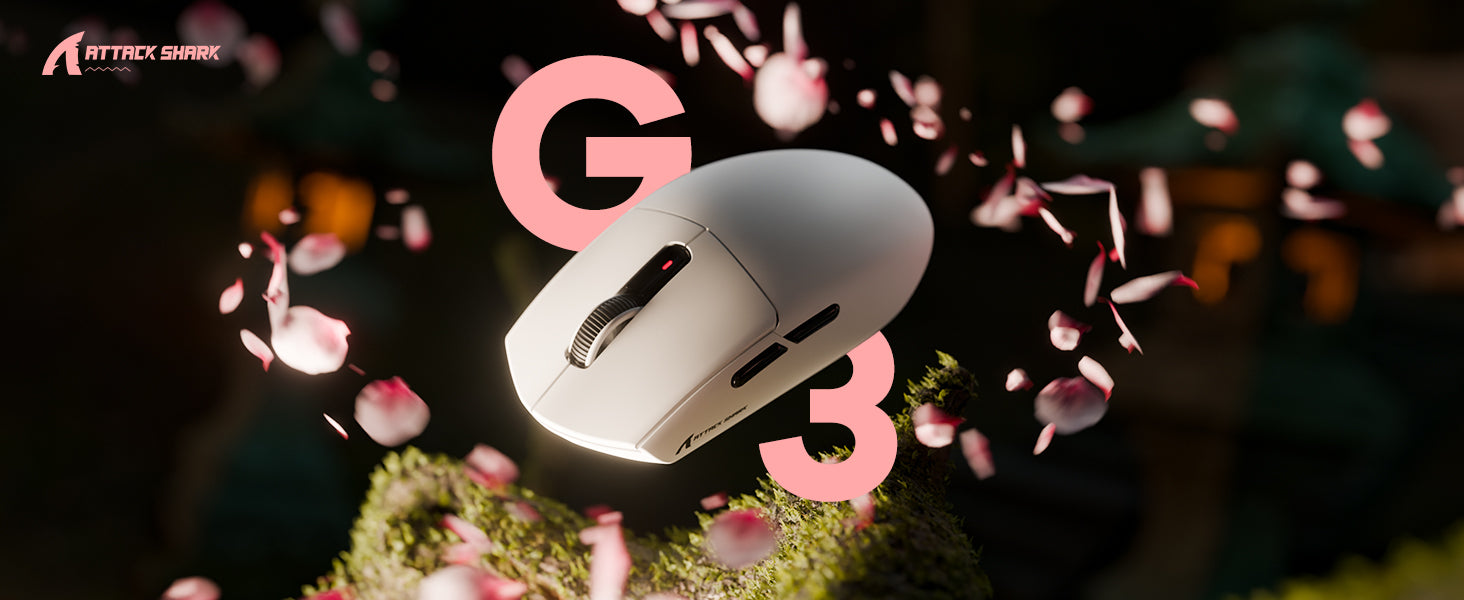 ATTACK SHARK G3 Tri-Mode Kabellose Gaming-Maus 25000 DPI Ultraleicht