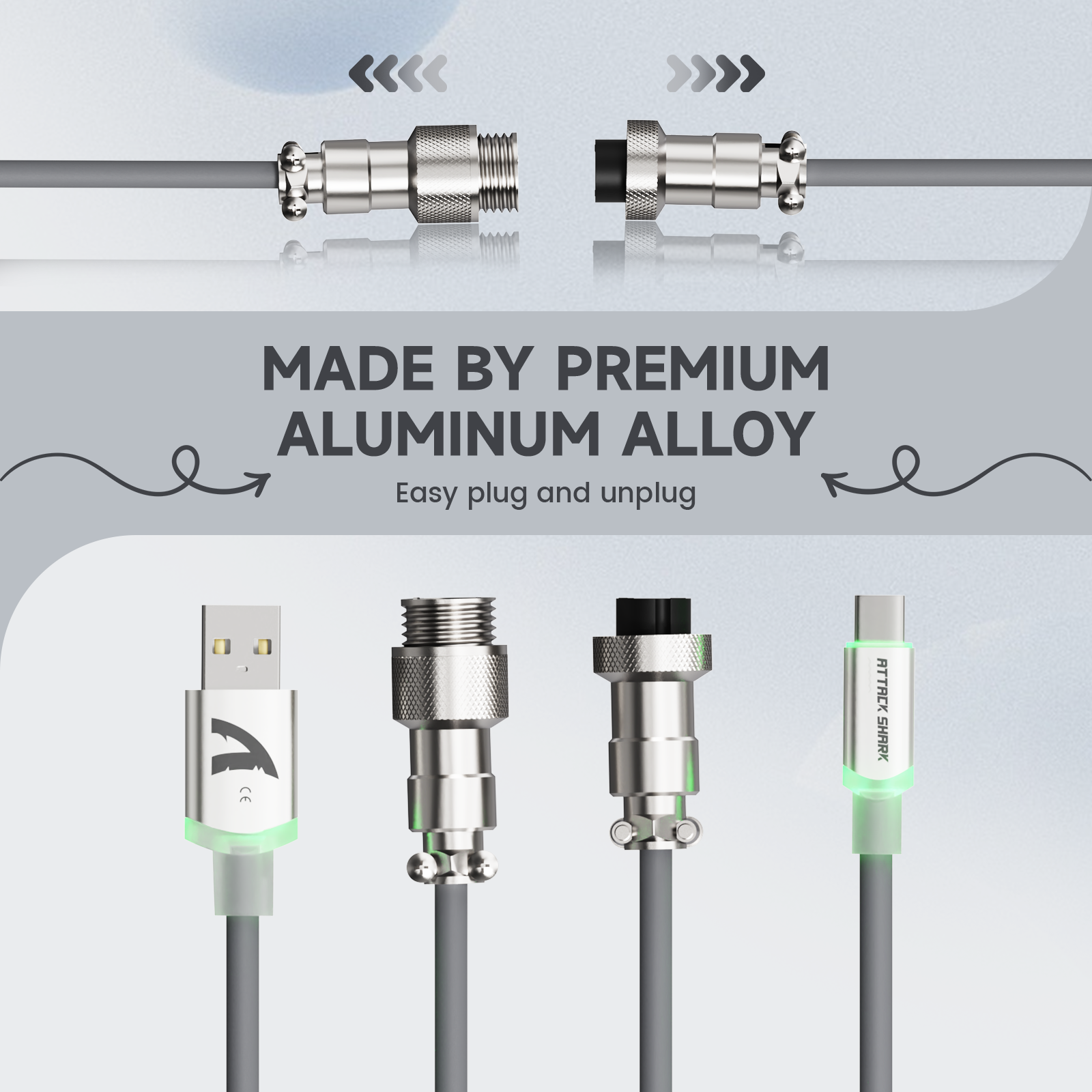 ATTACK SHARK C01Ultra Custom Aviator Cable for 8KHz Magnetic Keyboard