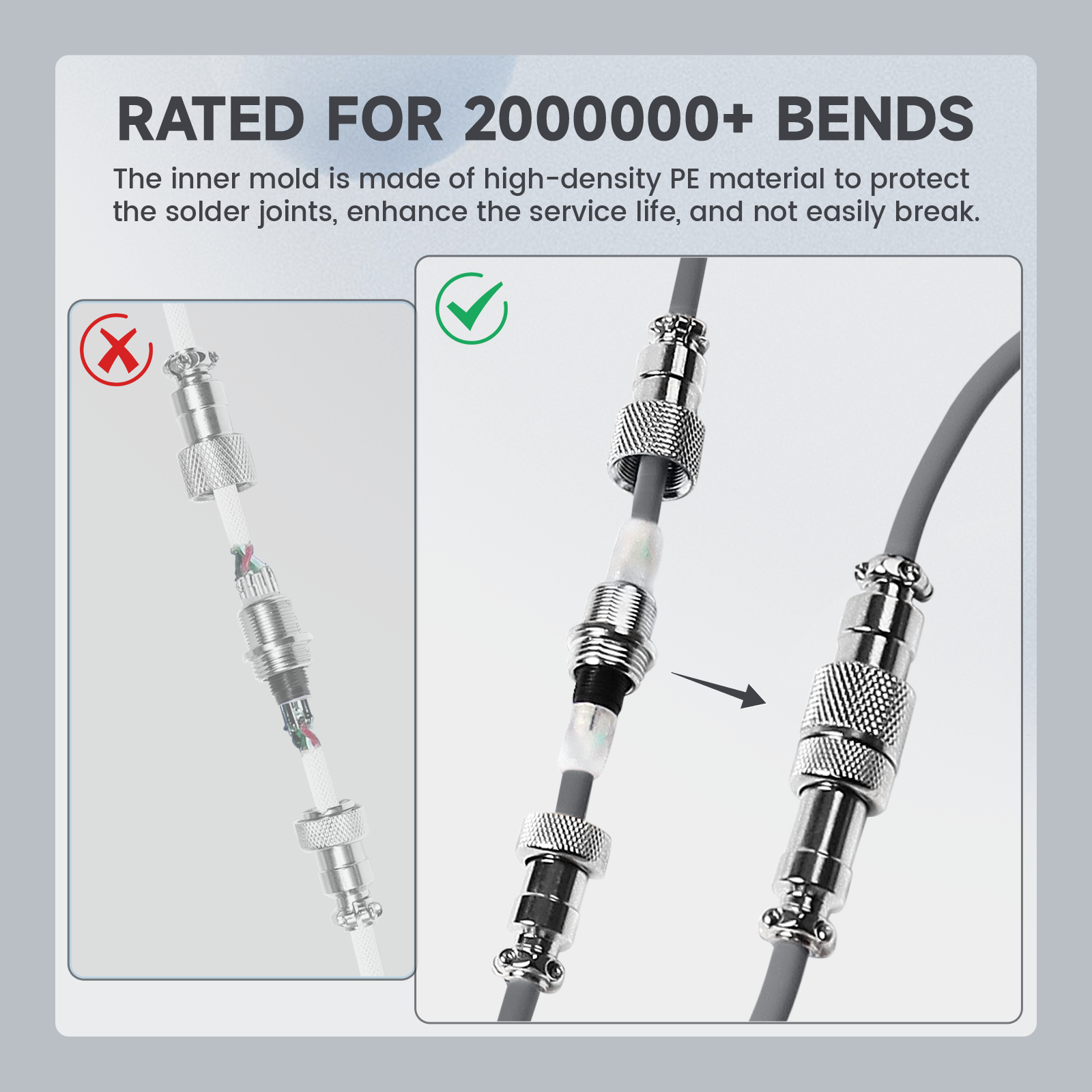 ATTACK SHARK C01Ultra Custom Aviator Cable for 8KHz Magnetic Keyboard