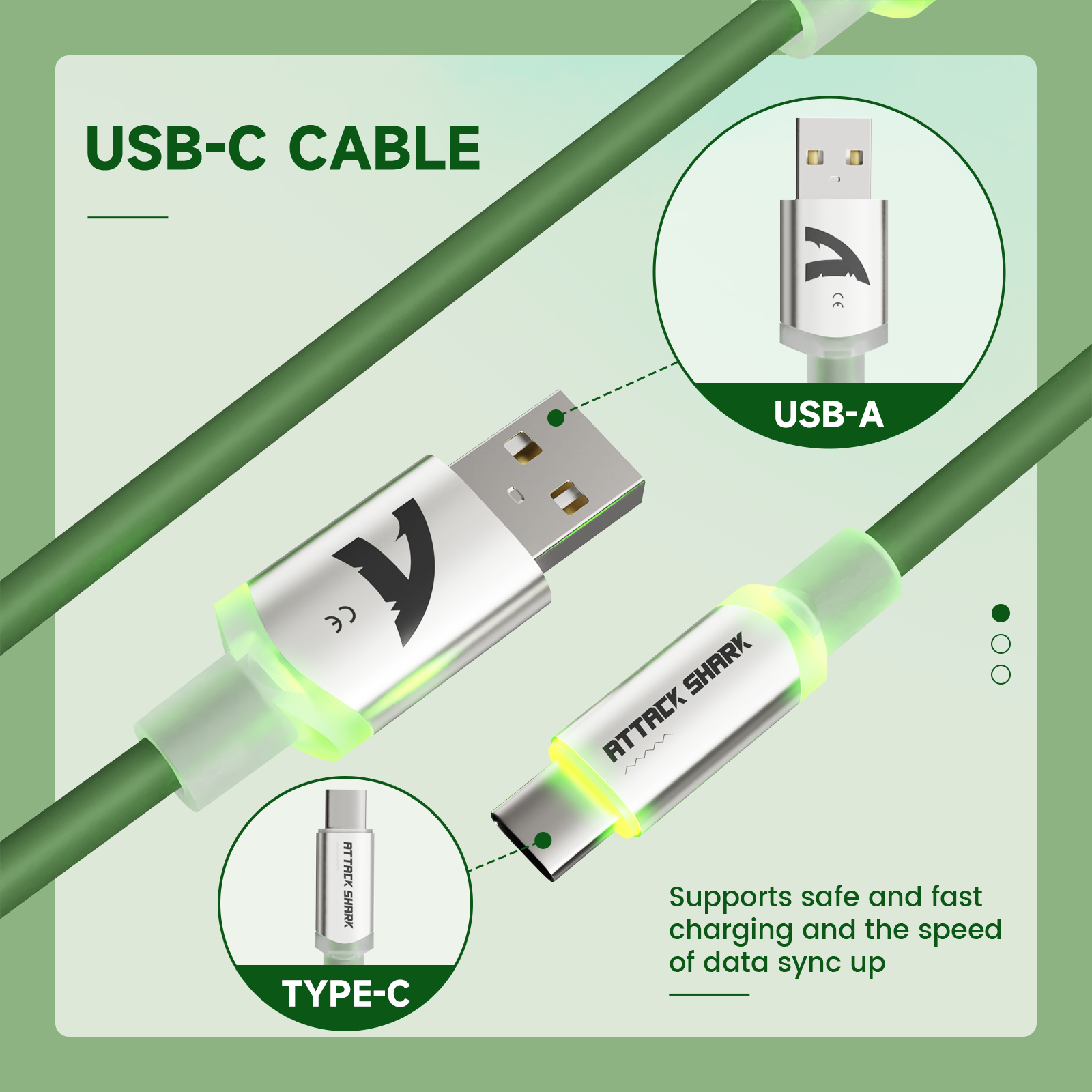ATTACK SHARK C01Ultra Custom Aviator Cable for 8KHz Magnetic Keyboard