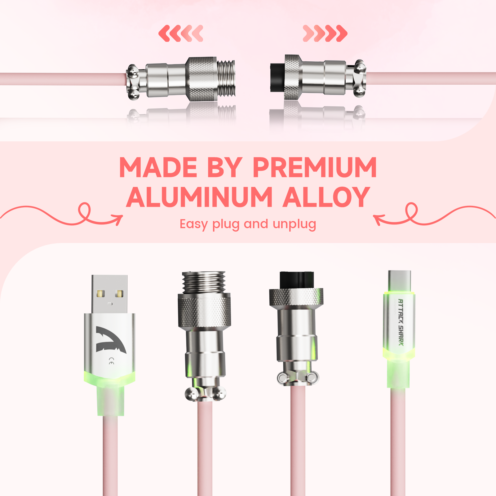 ATTACK SHARK C01Ultra Custom Aviator Cable for 8KHz Magnetic Keyboard