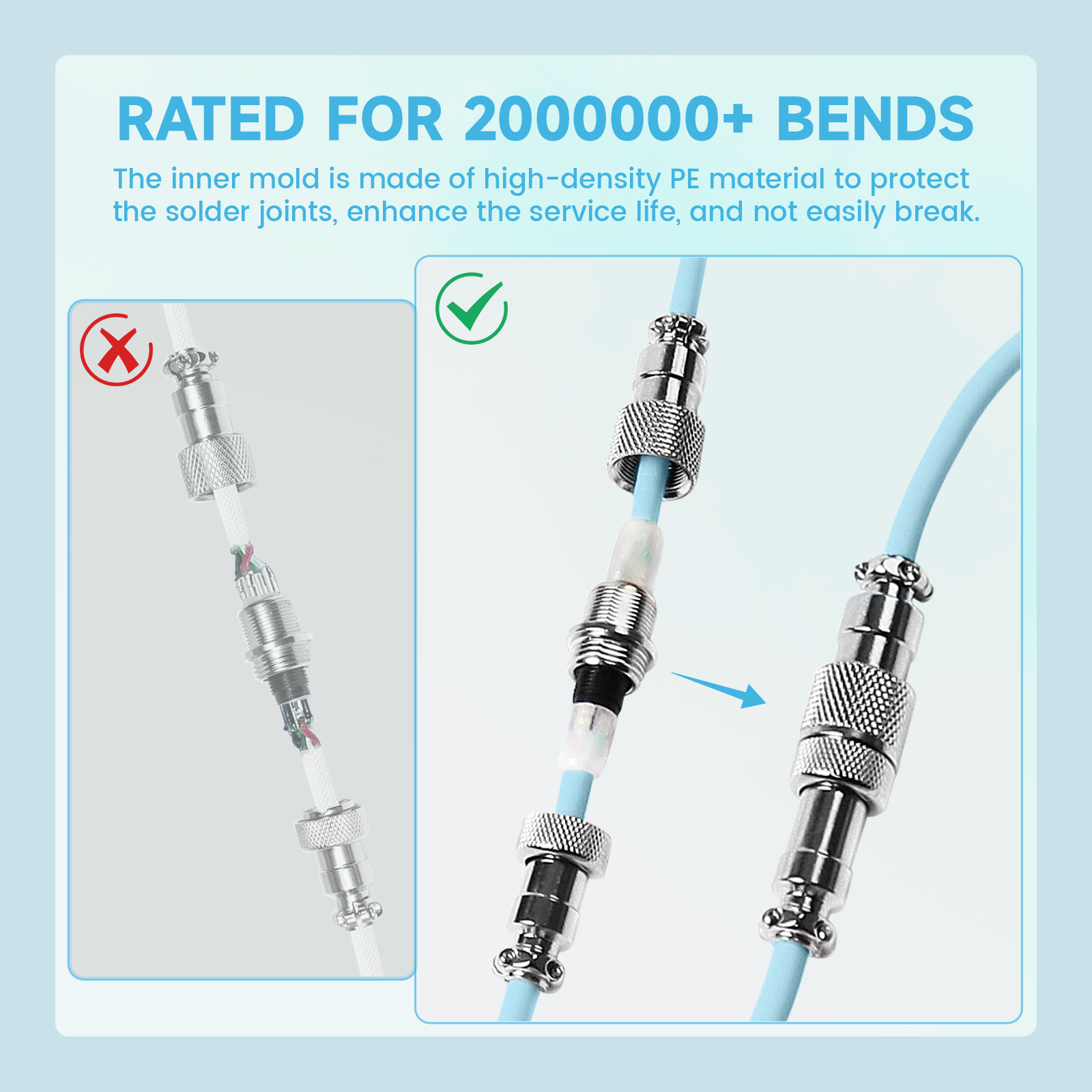ATTACK SHARK C01Ultra Custom Aviator Cable for 8KHz Magnetic Keyboard