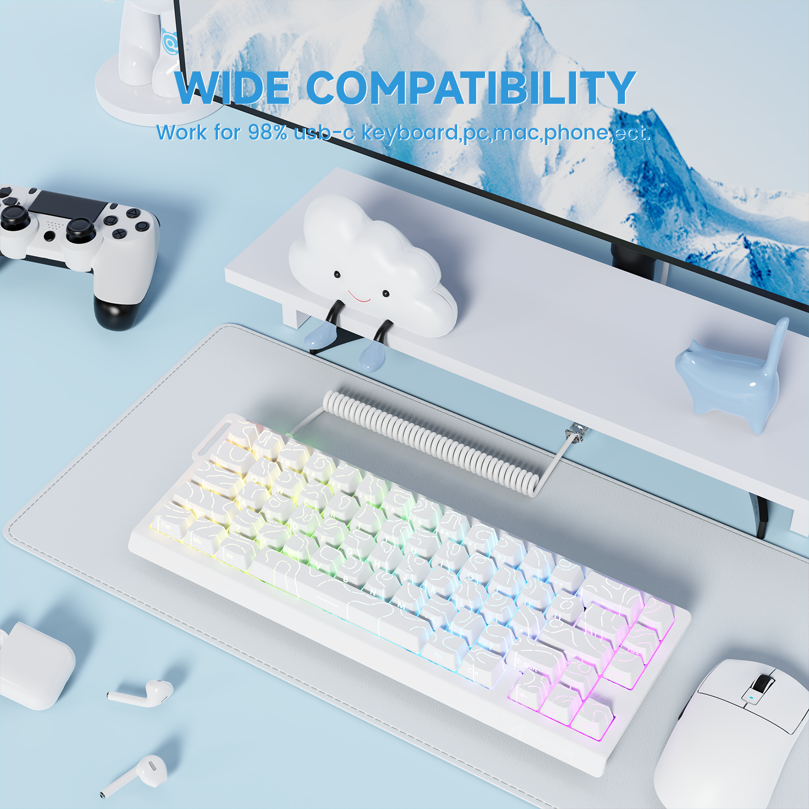 ATTACK SHARK C01Ultra Custom Aviator Cable for 8KHz Magnetic Keyboard