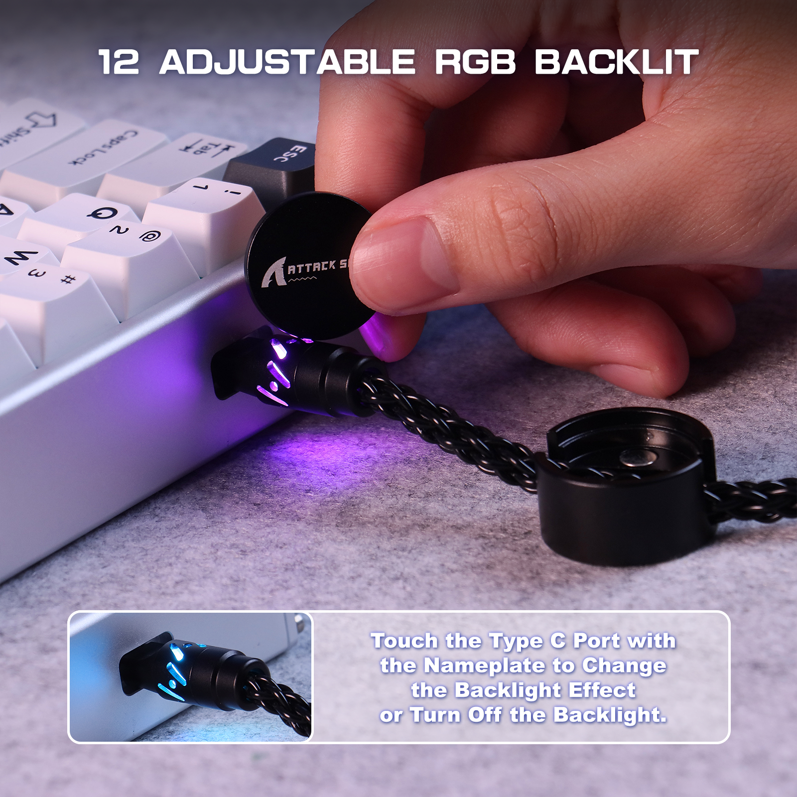 ATTACK SHARK C07 Custom Aviator-Kabel für 8-kHz-Magnettastatur