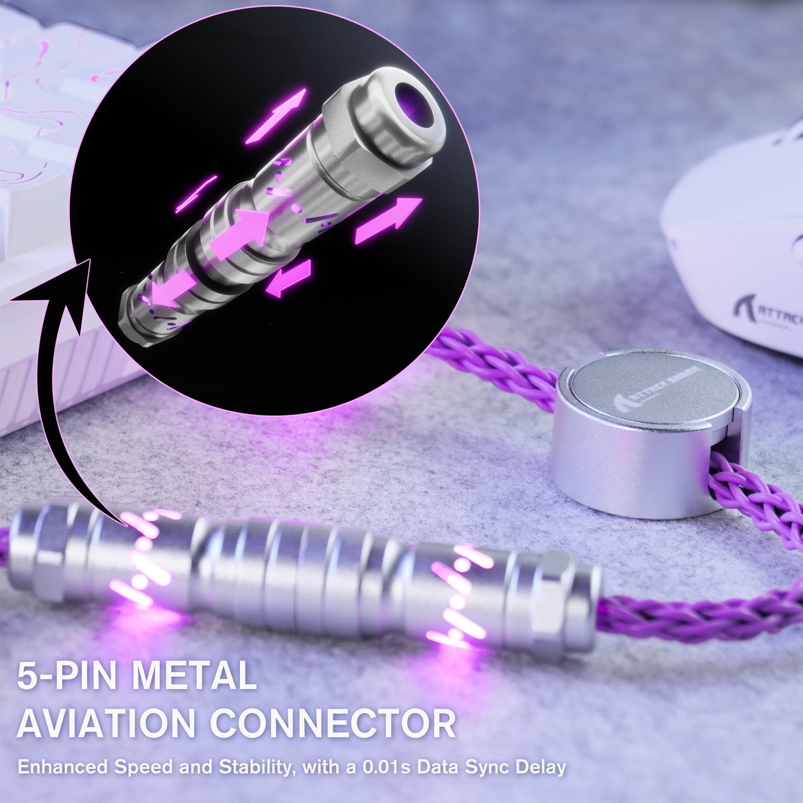 ATTACK SHARK C07 Custom Aviator-Kabel für 8-kHz-Magnettastatur