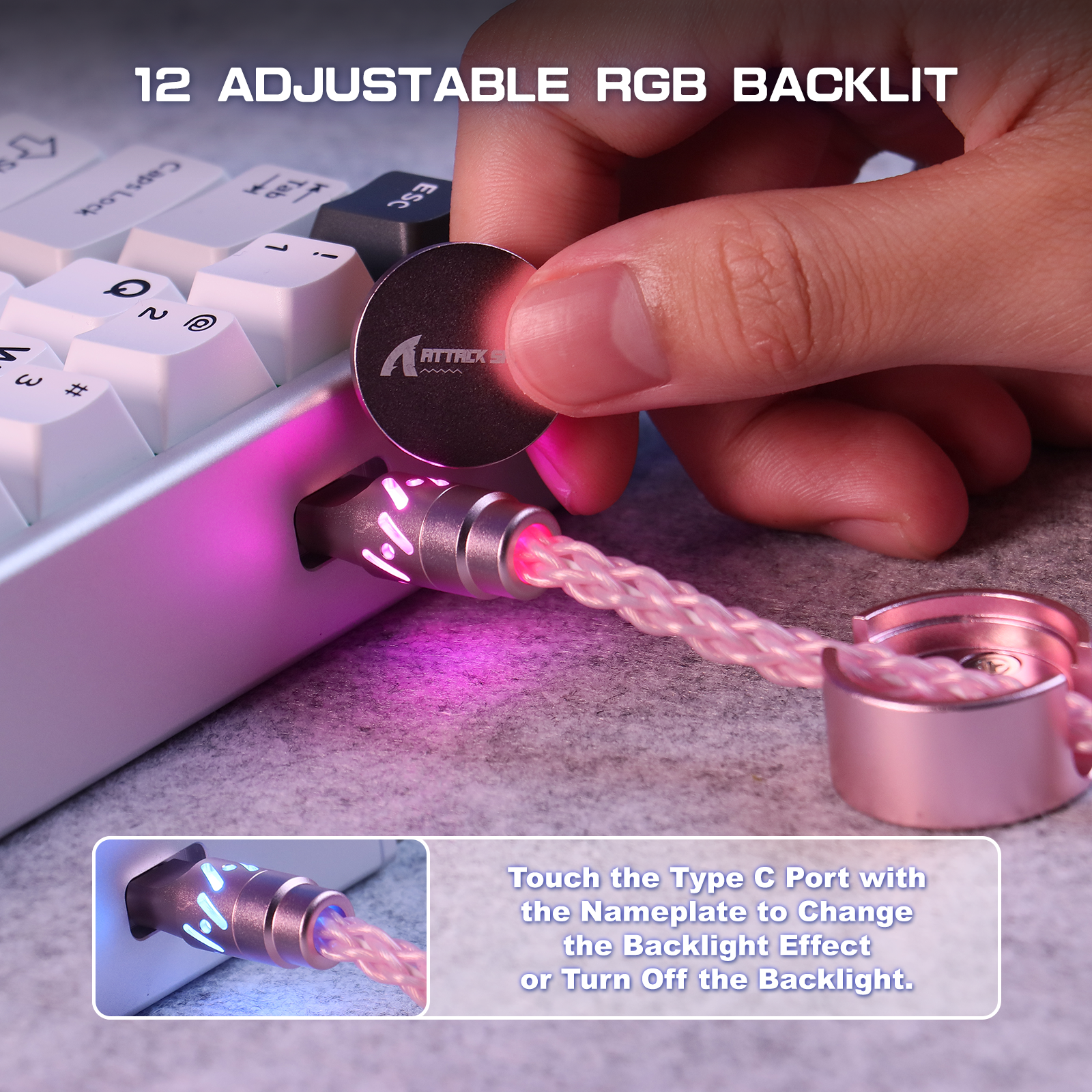 ATTACK SHARK C07 Custom Aviator-Kabel für 8-kHz-Magnettastatur