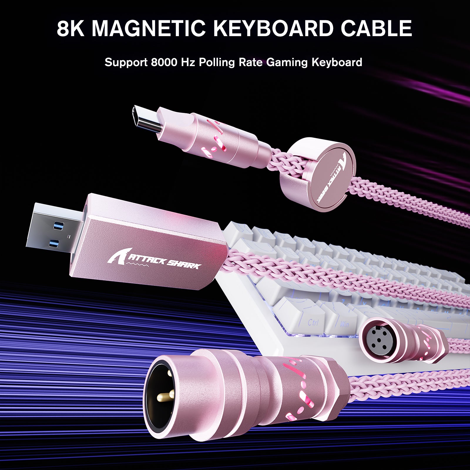 ATTACK SHARK C07 Custom Aviator-Kabel für 8-kHz-Magnettastatur