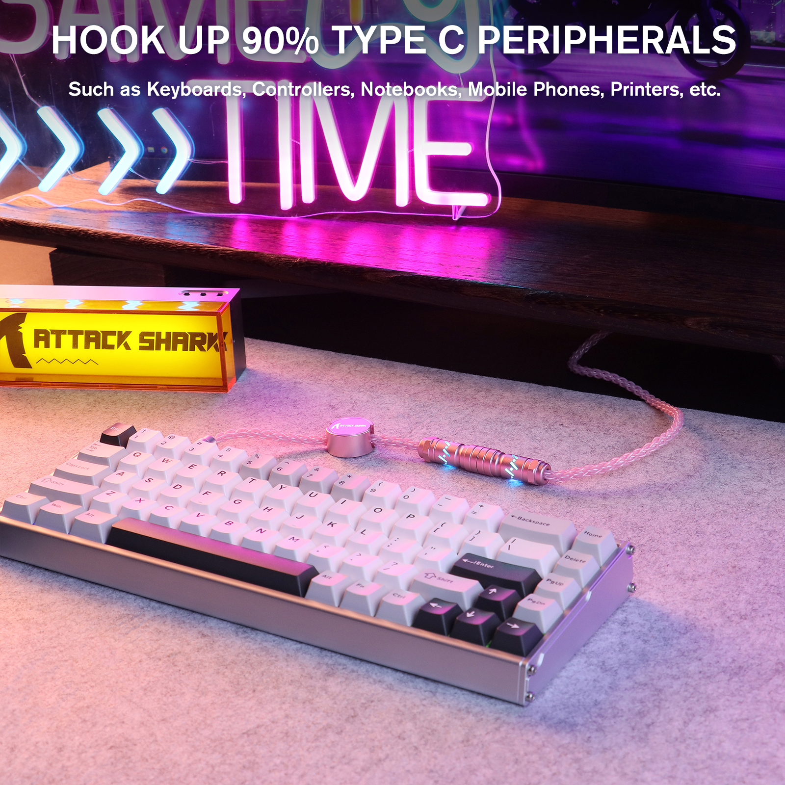 ATTACK SHARK C07 Custom Aviator-Kabel für 8-kHz-Magnettastatur