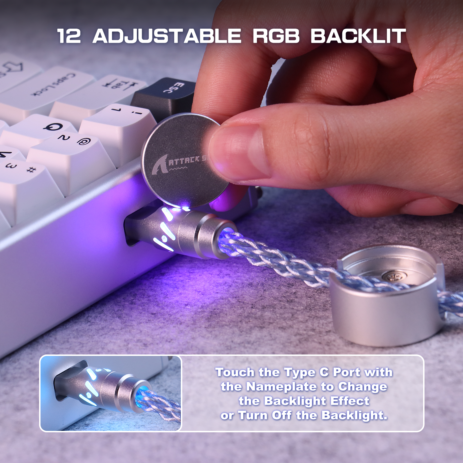 ATTACK SHARK C07 Custom Aviator-Kabel für 8-kHz-Magnettastatur
