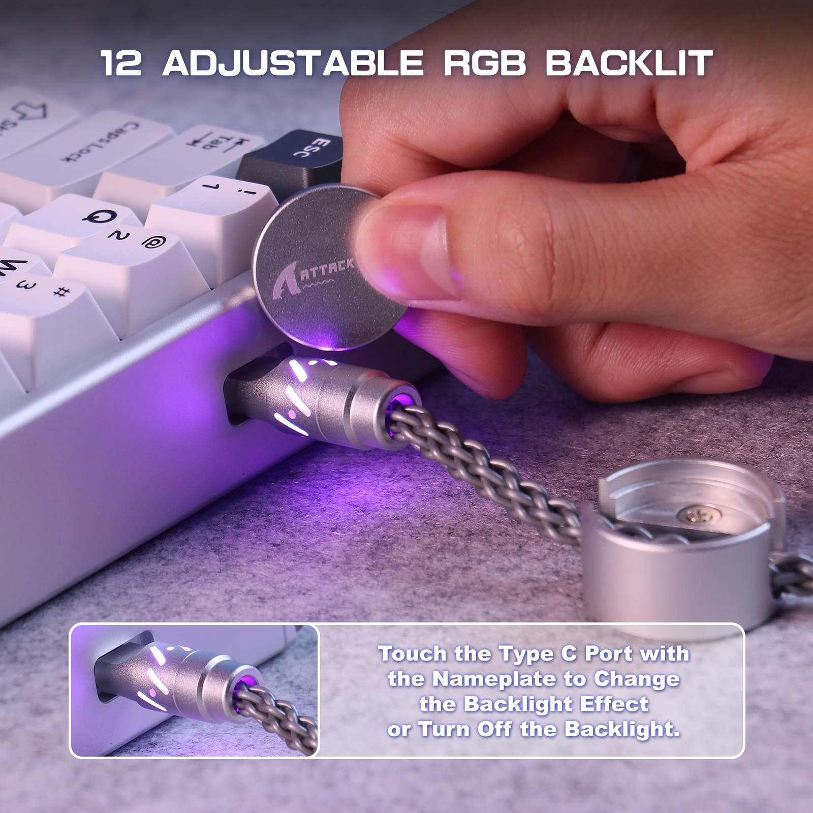 ATTACK SHARK C07 Custom Aviator-Kabel für 8-kHz-Magnettastatur