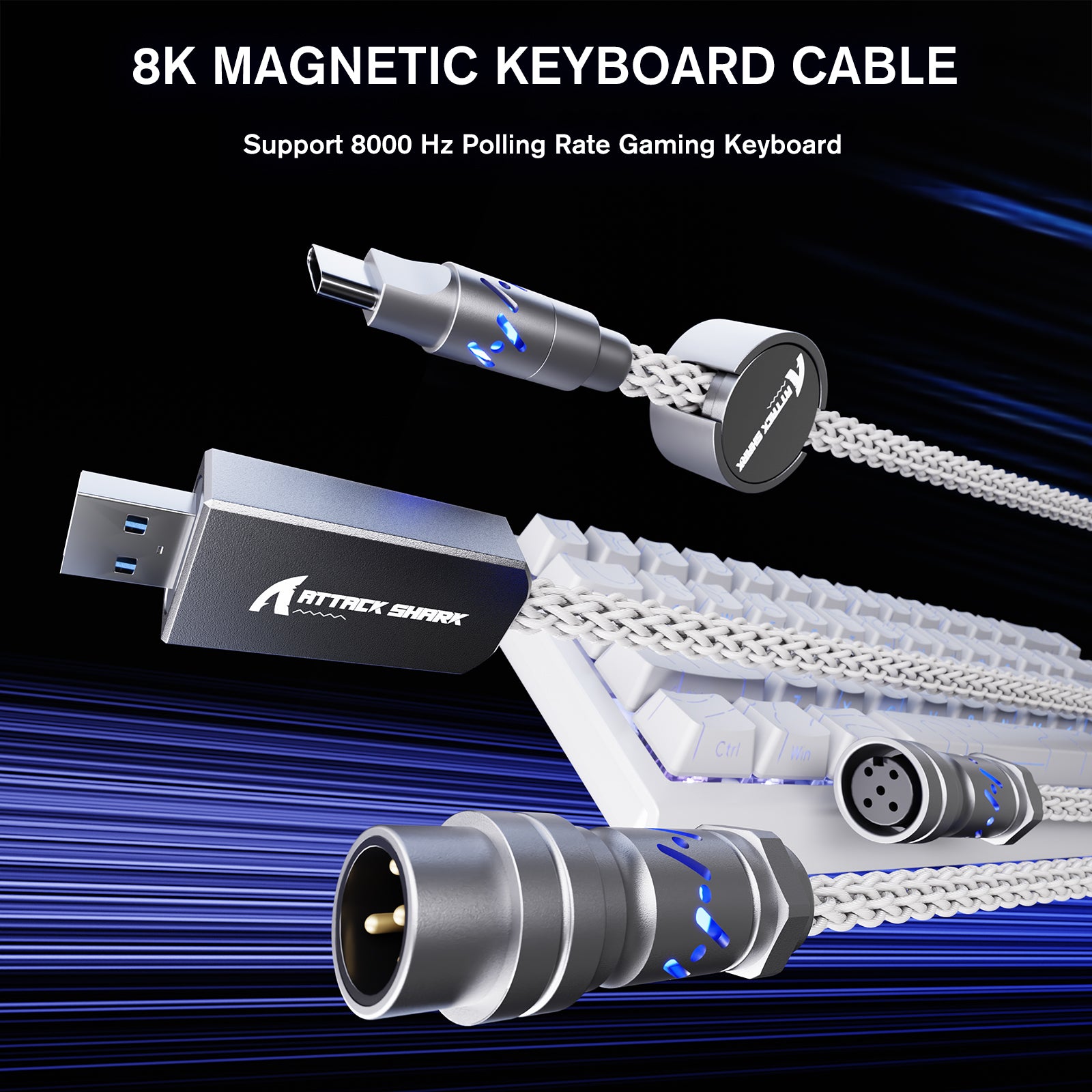 ATTACK SHARK C07 Custom Aviator-Kabel für 8-kHz-Magnettastatur