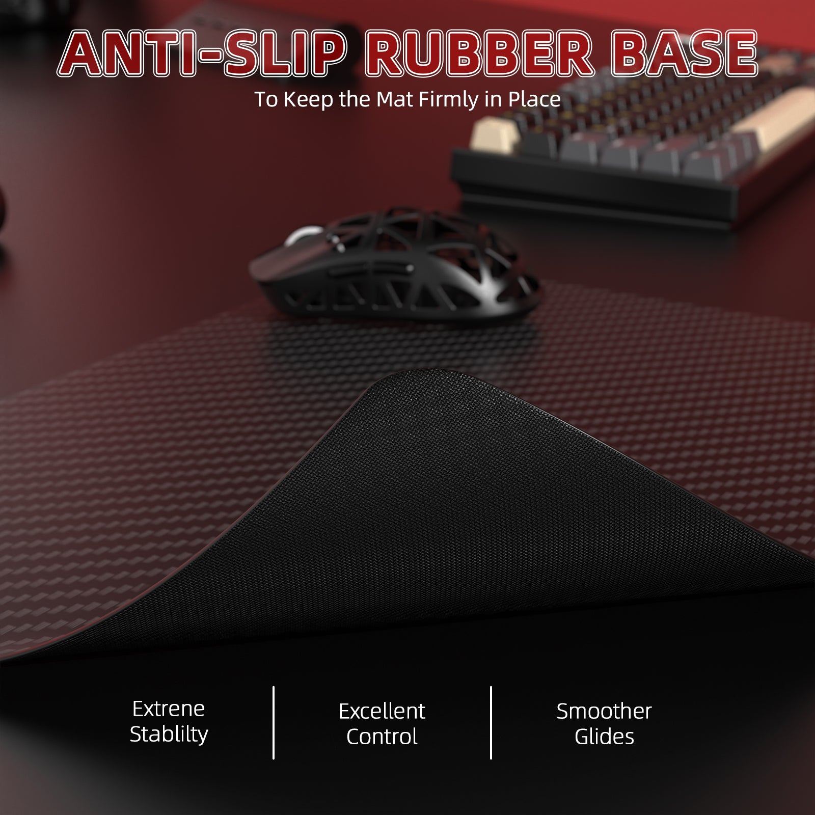 ATTACK SHARK CM04 Genuine Carbon Fiber eSport Gaming Mousepad