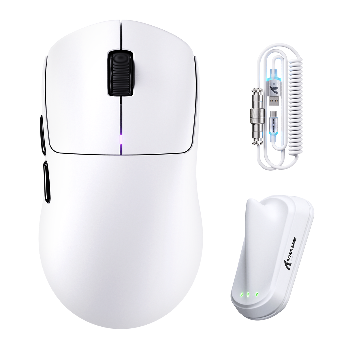 ATTACK SHARK F1 AIR 39g kabellose Gaming-Maus mit PAW3955MAX und C06 Ultra-Kabel