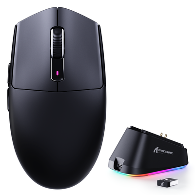 ATTACK SHARK G3 PRO Tri-Modus Kabellose Gaming-Maus mit Ladestation 25000 DPI Ultra Leichtgewicht