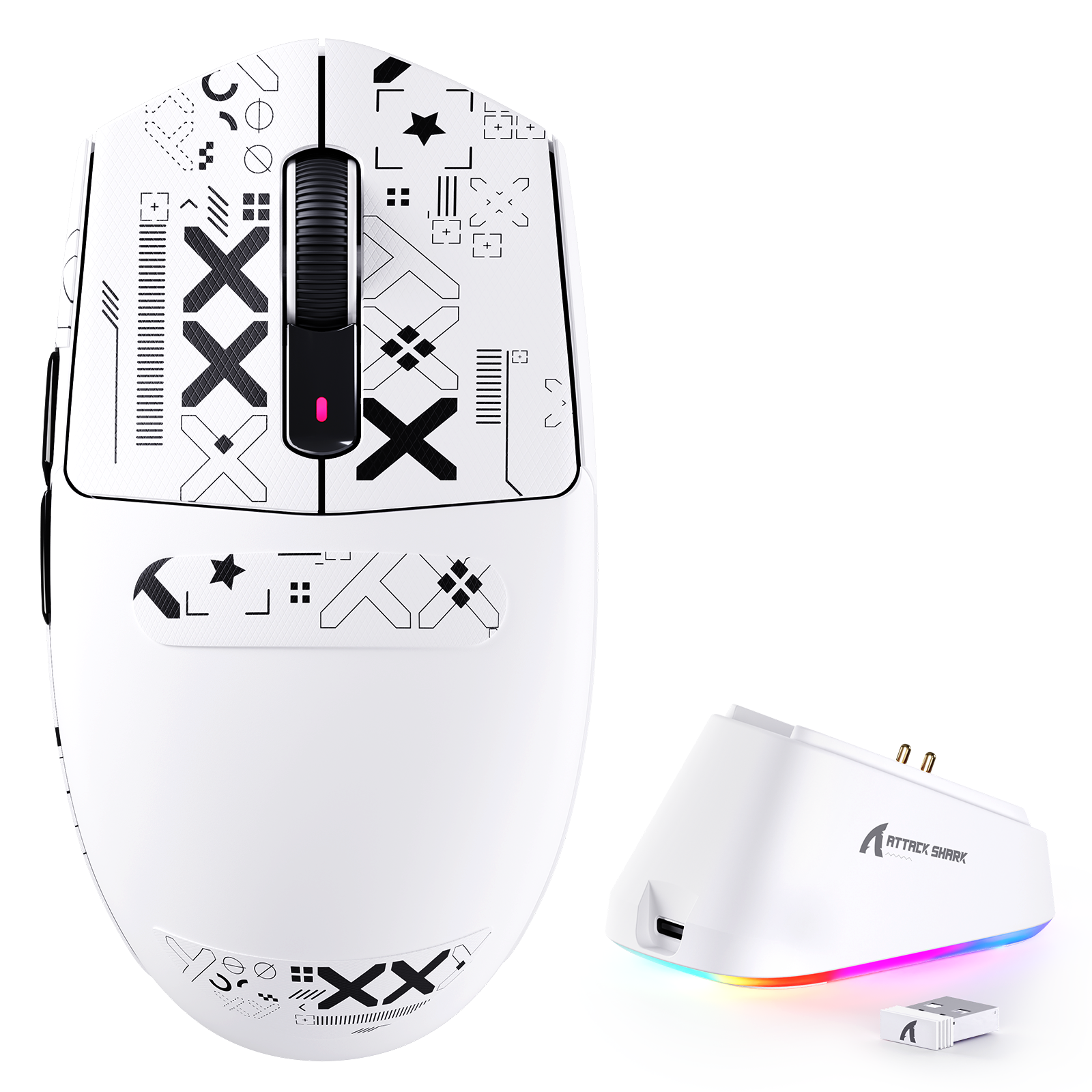 ATTACK SHARK G3 PRO Tri-Modus Kabellose Gaming-Maus mit Ladestation 25000 DPI Ultra Leichtgewicht