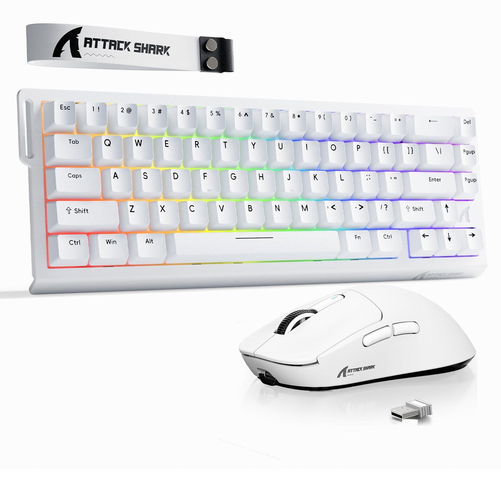 ATTACK SHARK X68HE Rapid Trigger Tastatur + X3 Kabelloses Gaming-Maus-Bundle