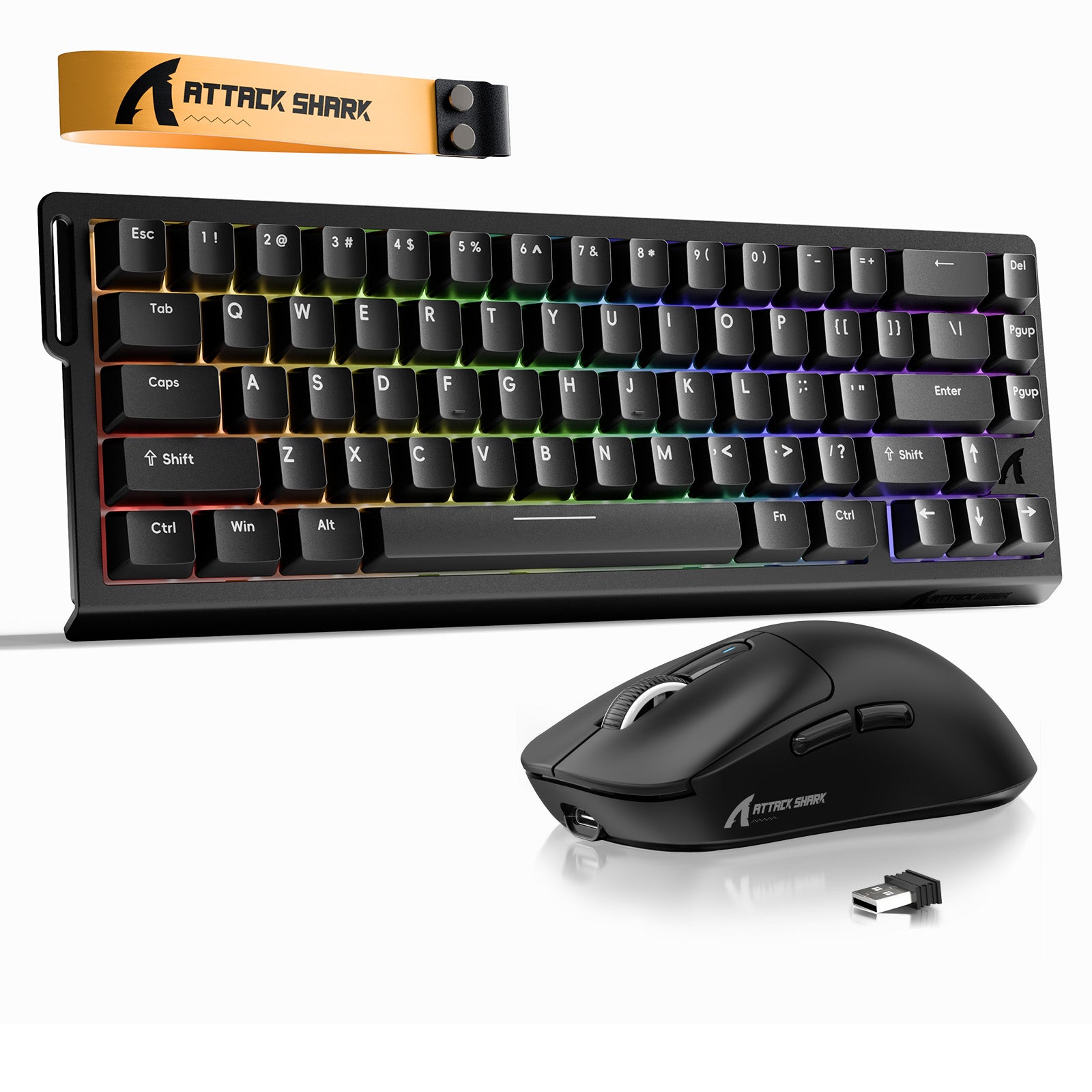 ATTACK SHARK X68HE Rapid Trigger Tastatur + X3 Kabelloses Gaming-Maus-Bundle