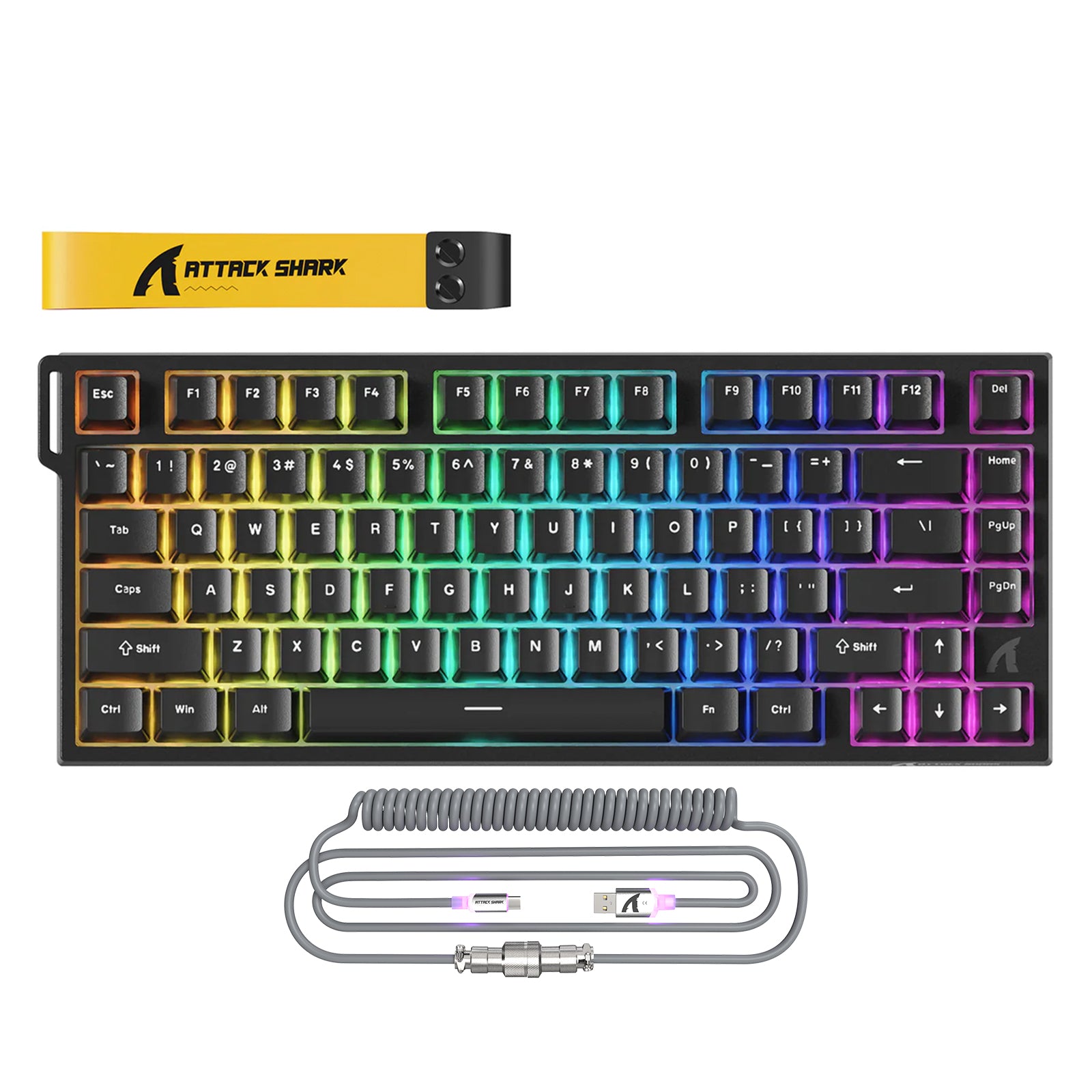 ATTACK SHARK R82 HE Kabelgebundene 75% Gaming-Tastatur mit C01ULTRA LED-Kabel