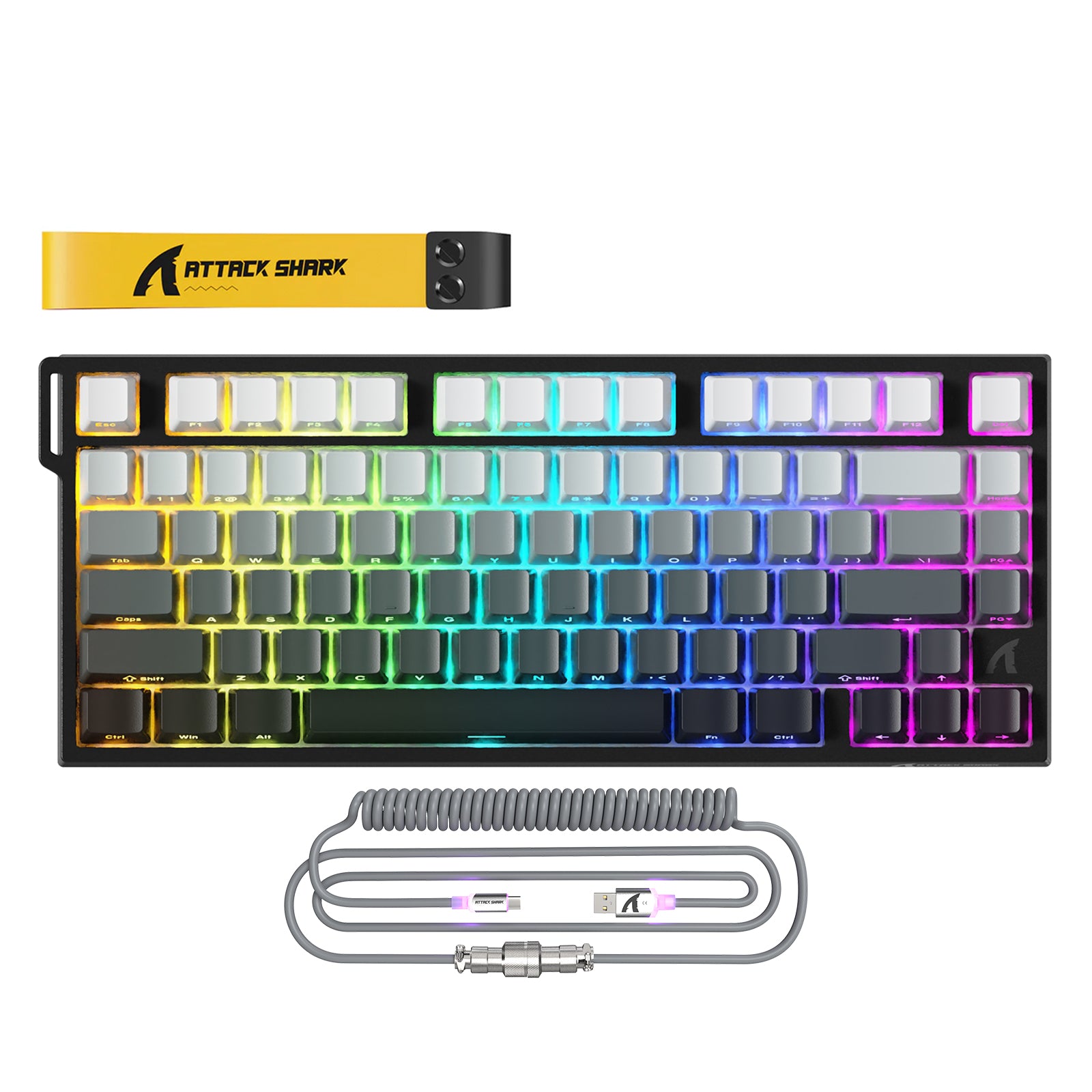 ATTACK SHARK R82 HE Kabelgebundene 75% Gaming-Tastatur mit C01ULTRA LED-Kabel