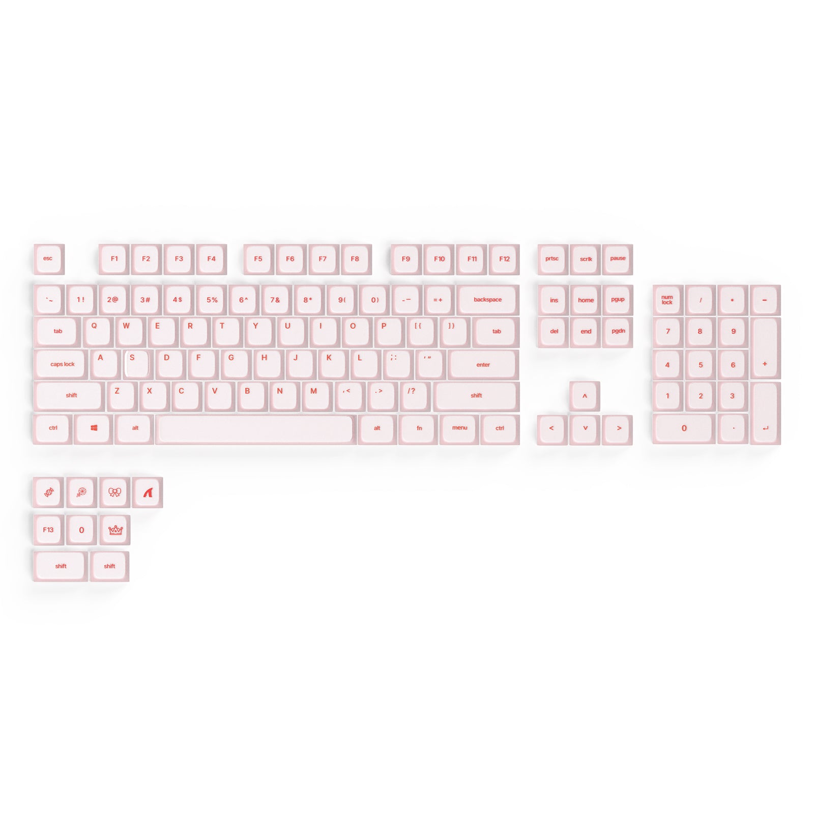 ATTACK SHARK SK01 Tastenkappenset mit 113 Tasten aus Silikon, Cherry-Profil, ANSI, Pink