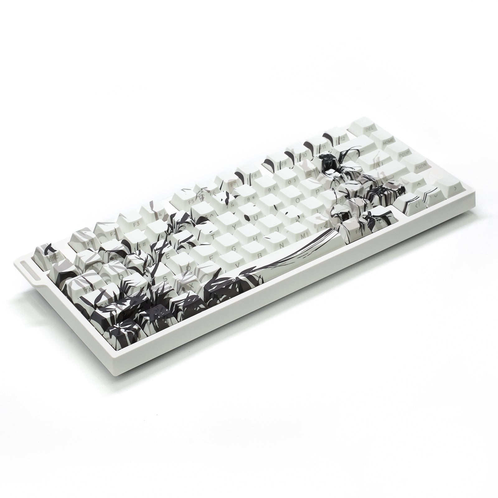 ATTACK SHARK SK02, 129 Tasten, seitlich bedruckte PBT-Tastenkappen, ANSI/ISO, fahrender Ritter