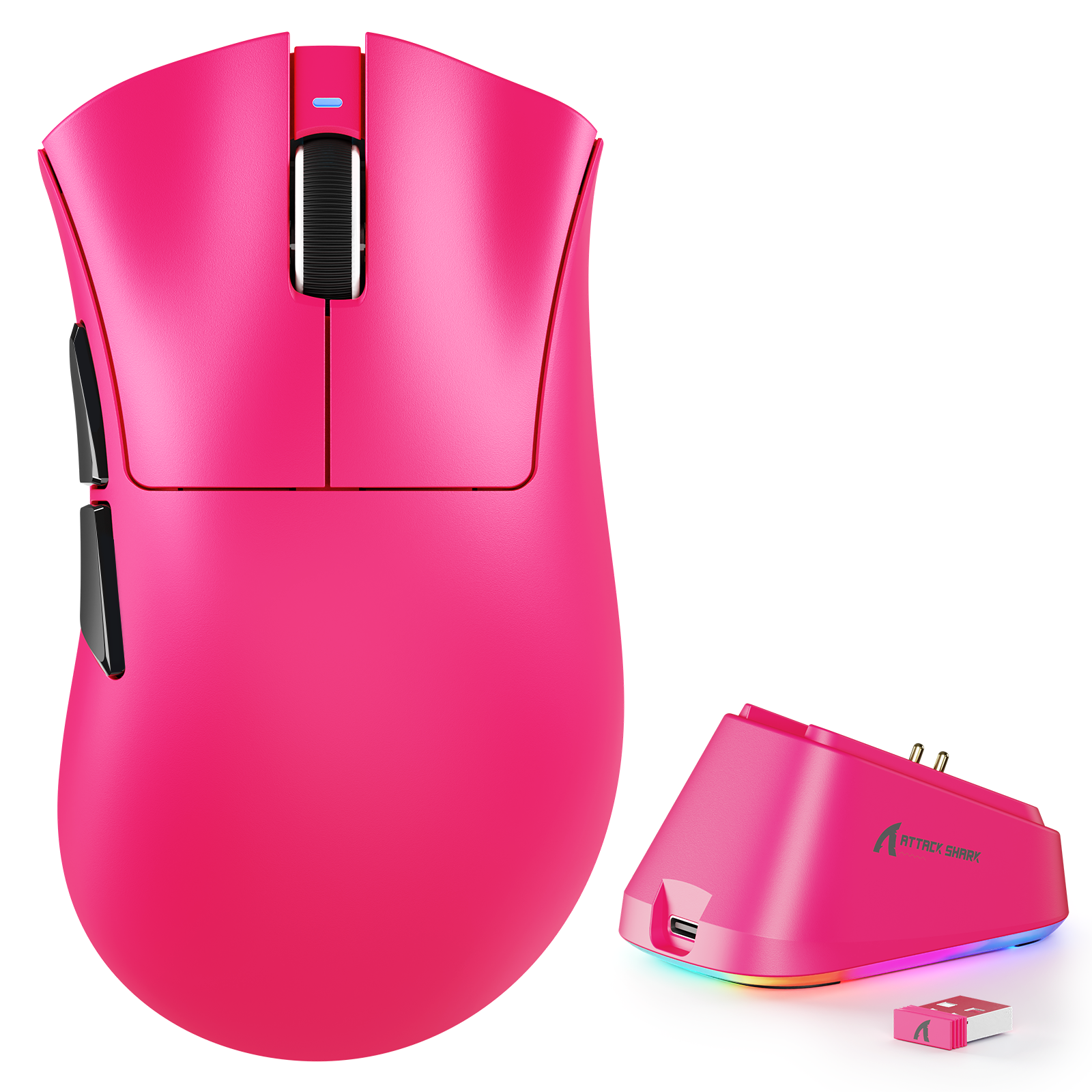 ATTACK SHARK V3PRO Ultra-Leichte Tri-Mode Gaming-Maus mit Ladestation